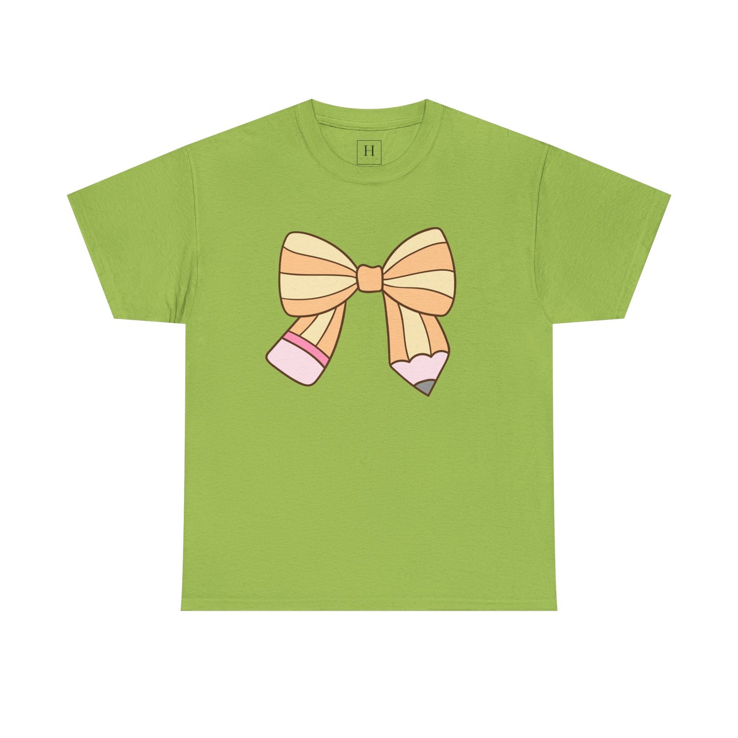 Teacher Pencil Bow Tee
