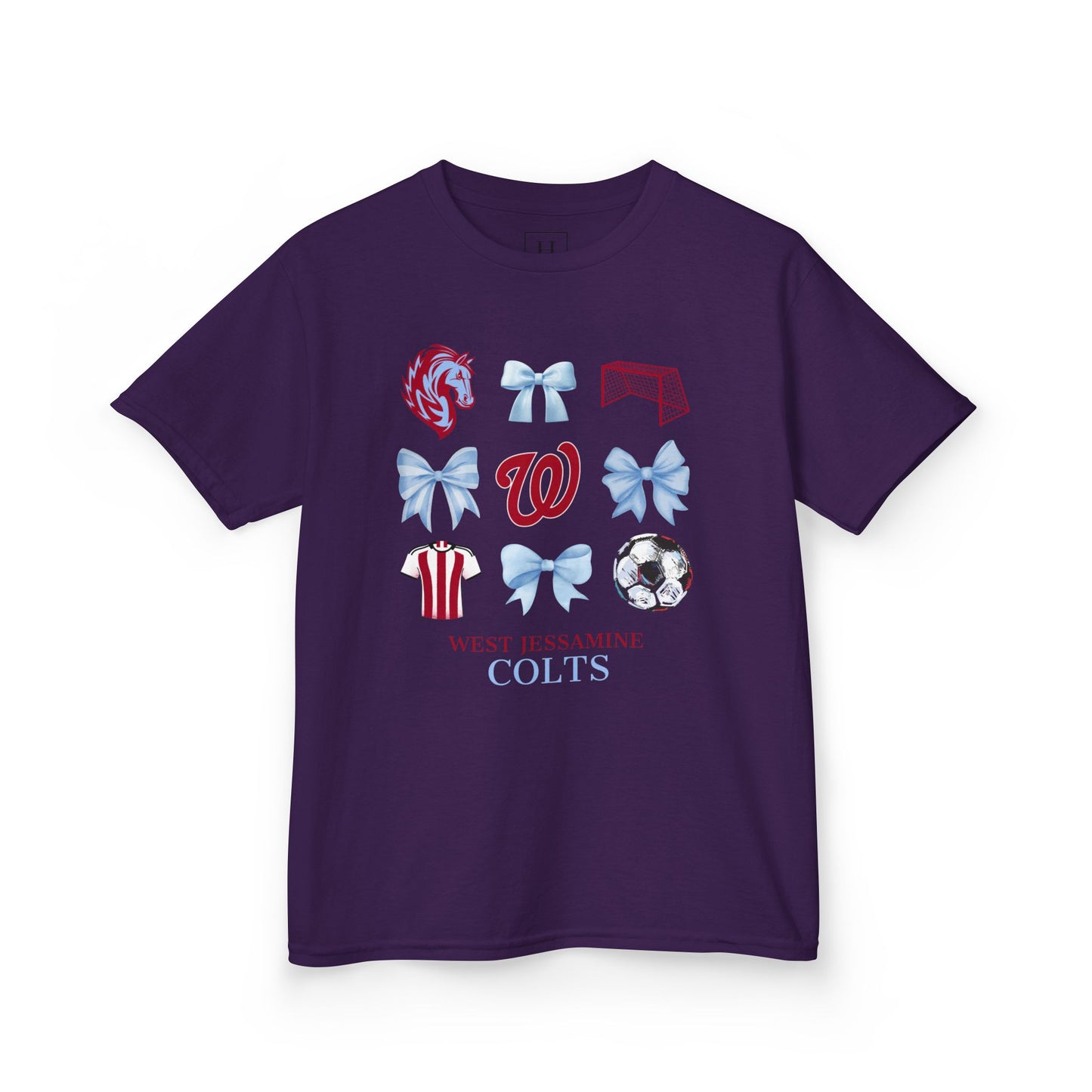 YOUTH --Soccer Coquette Bows Unisex Tee - West Jessamine