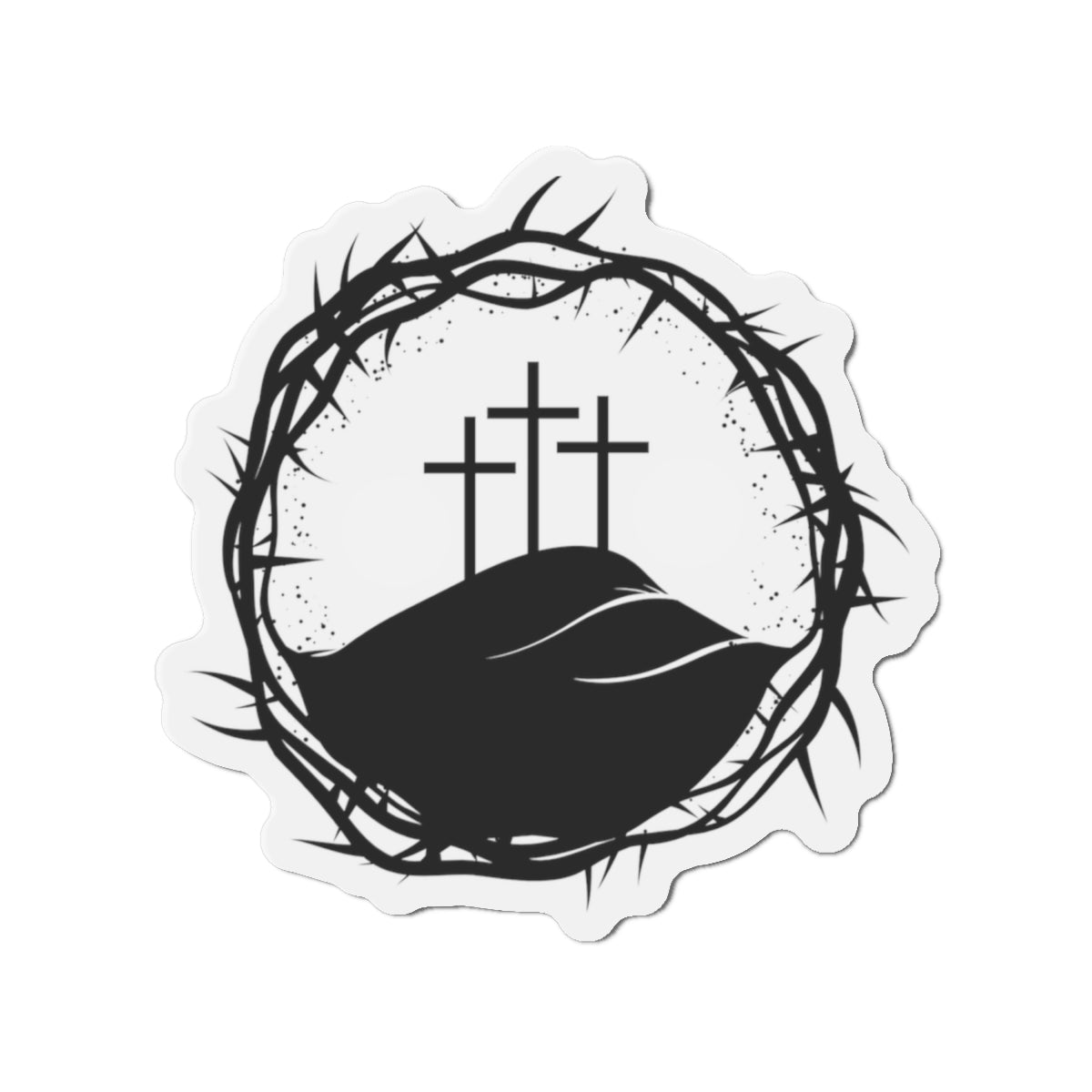 Christian King Crown w/ Cross Die-Cut Magnets for Home Decor, Stylish Refrigerator Magnet, Personalized Office Decor, Custom Gift Idea, Modern Home Accessories