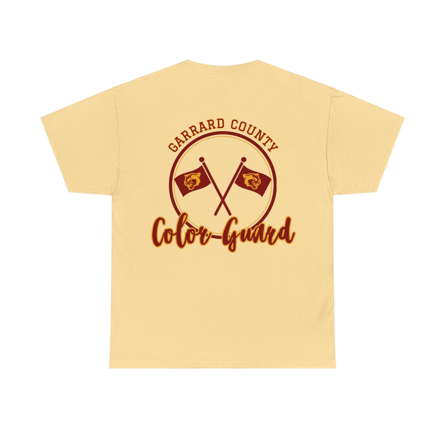GMS Garrard Middle School Cougars Color Guard T-Shirt (Front & Back)