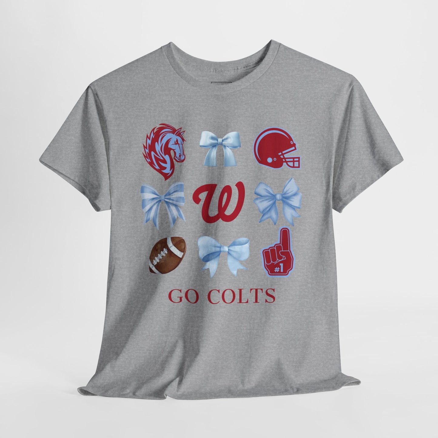 West Jessamine Colts Coquette Football Bows - Unisex Tee