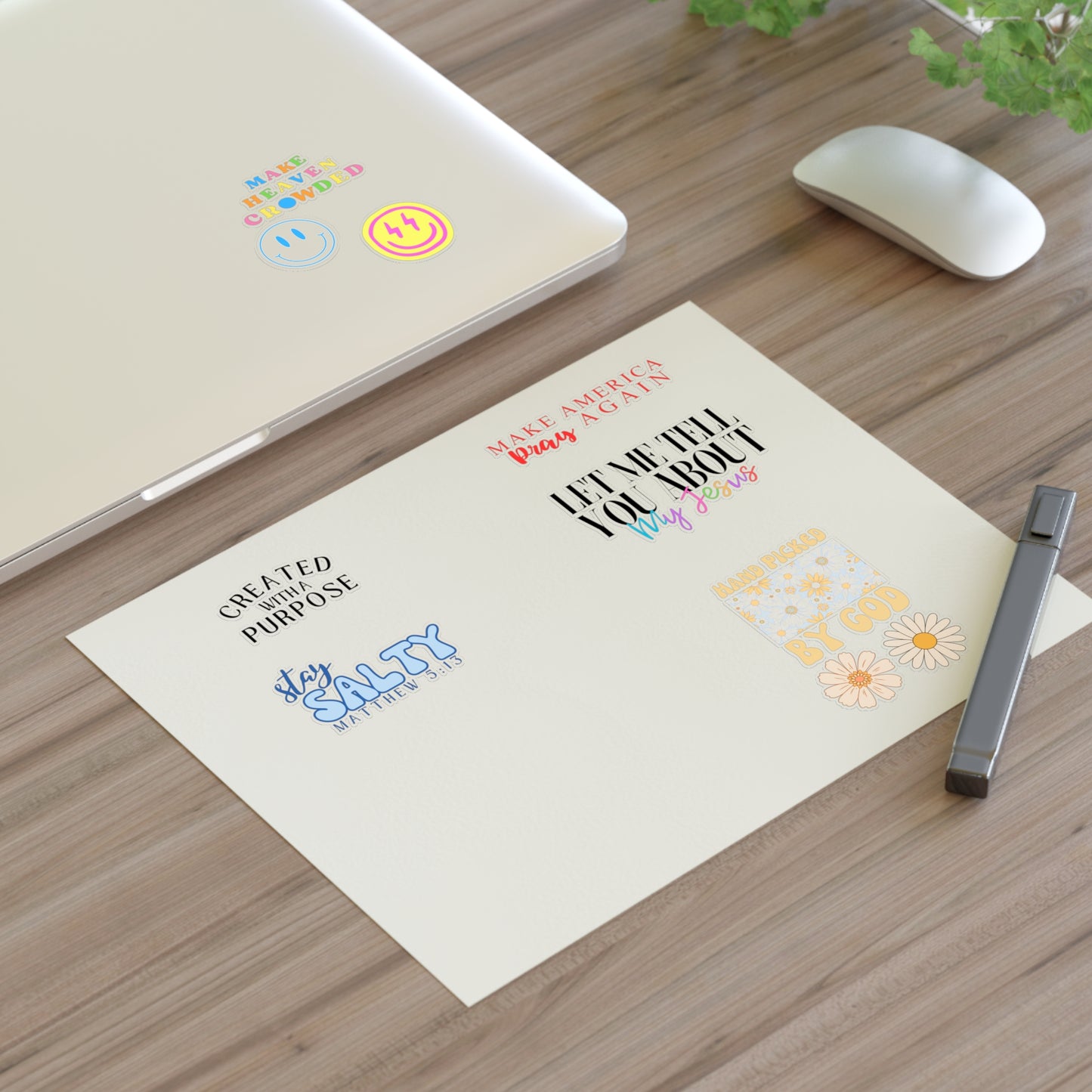 Christian Christian Sticker Sheets (Smiles, Flowers, and Quotes)