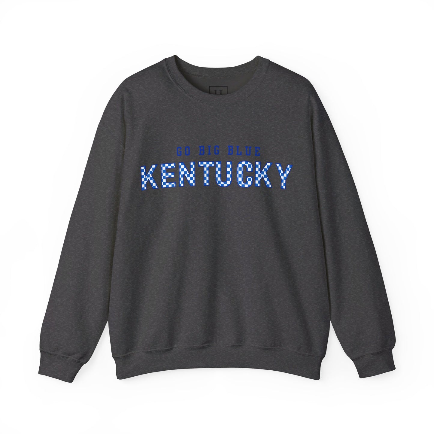 Go Big Blue Kentucky Wildcat Pride Retro Checker Sweater