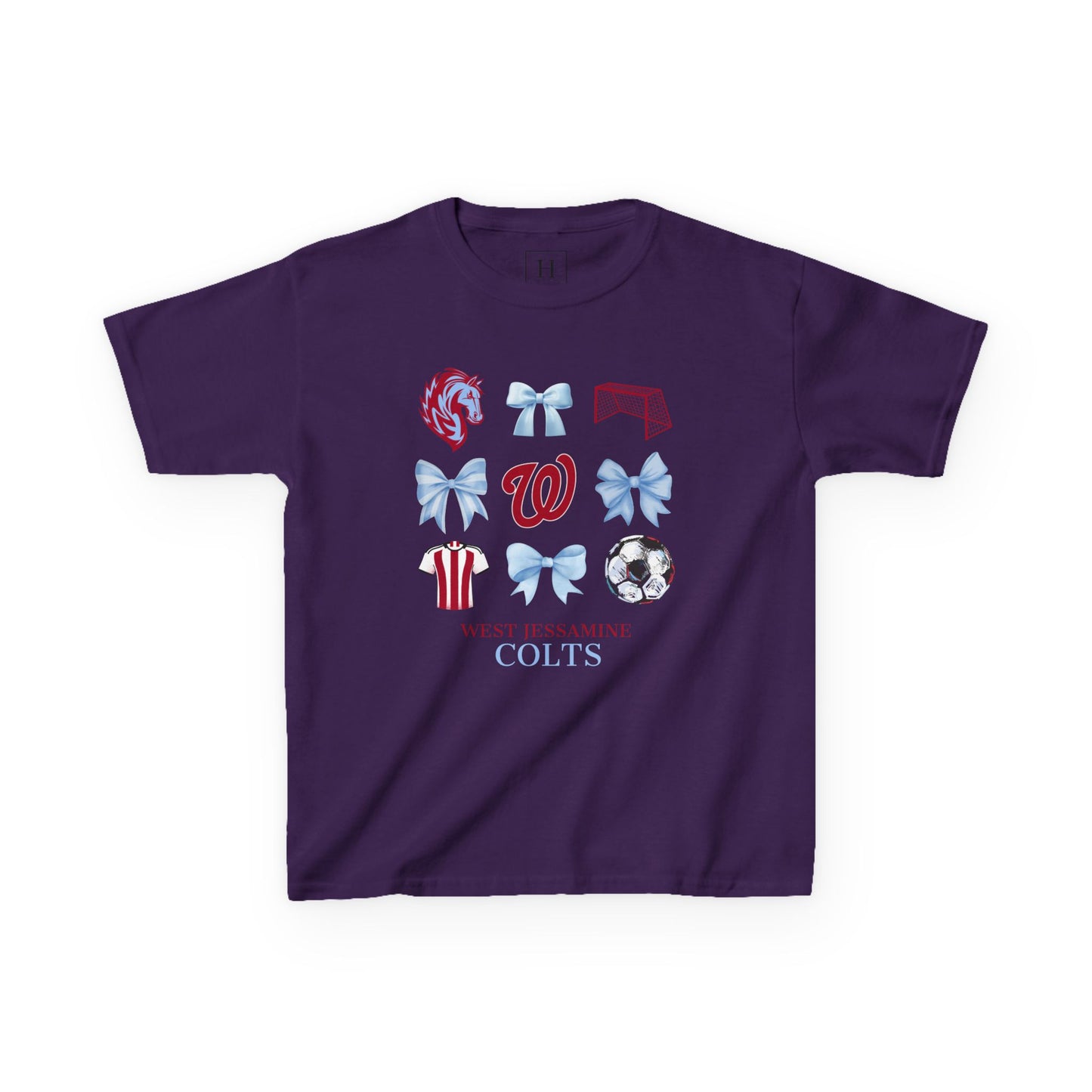 YOUTH --Soccer Coquette Bows Unisex Tee - West Jessamine