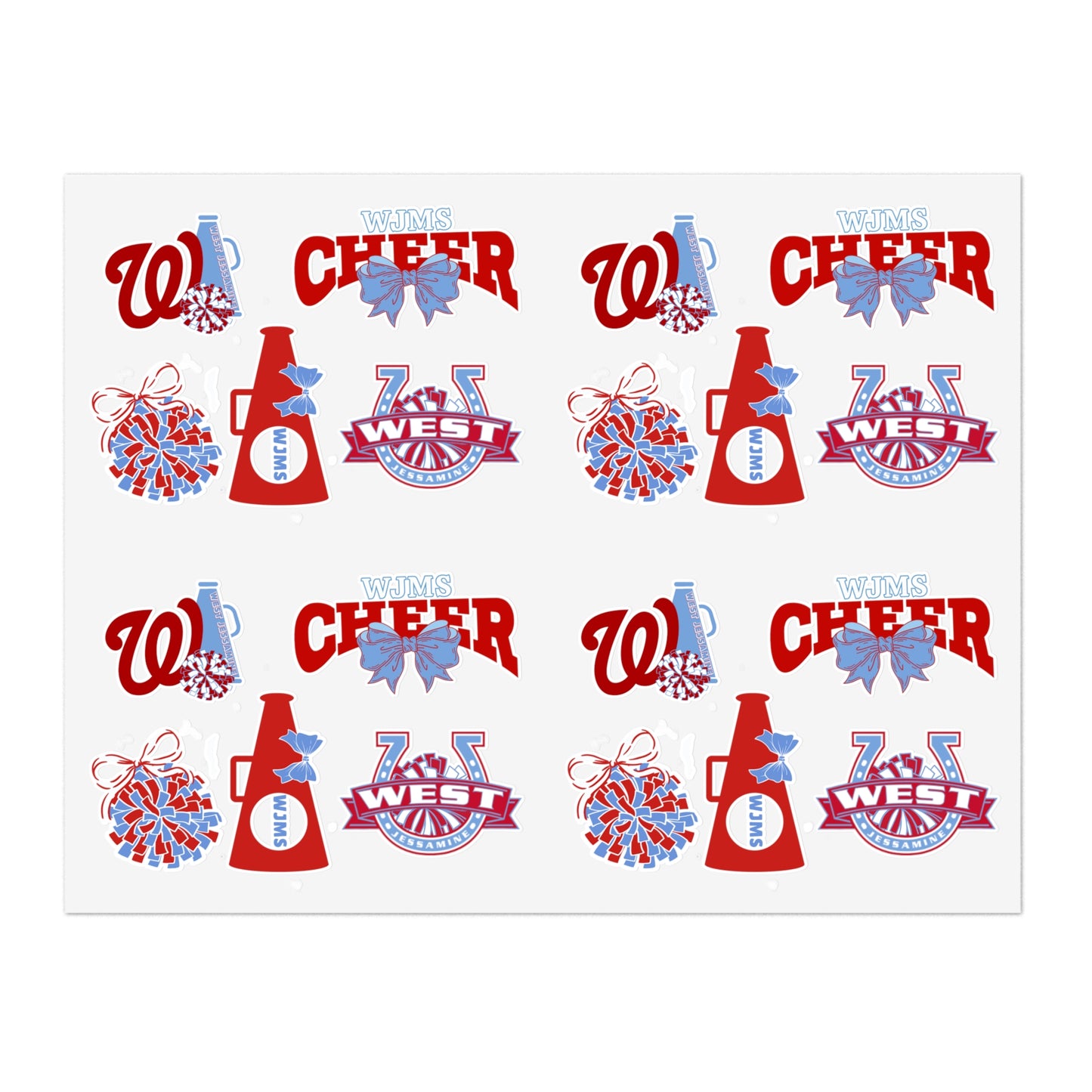 WJMS CHEER STICKERS (20 total)