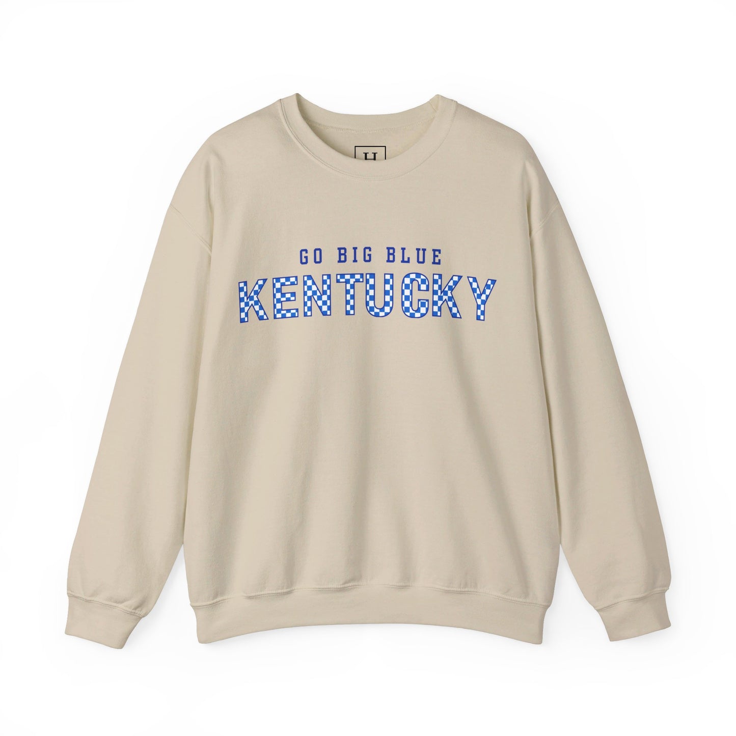 Go Big Blue Kentucky Wildcat Pride Retro Checker Sweater