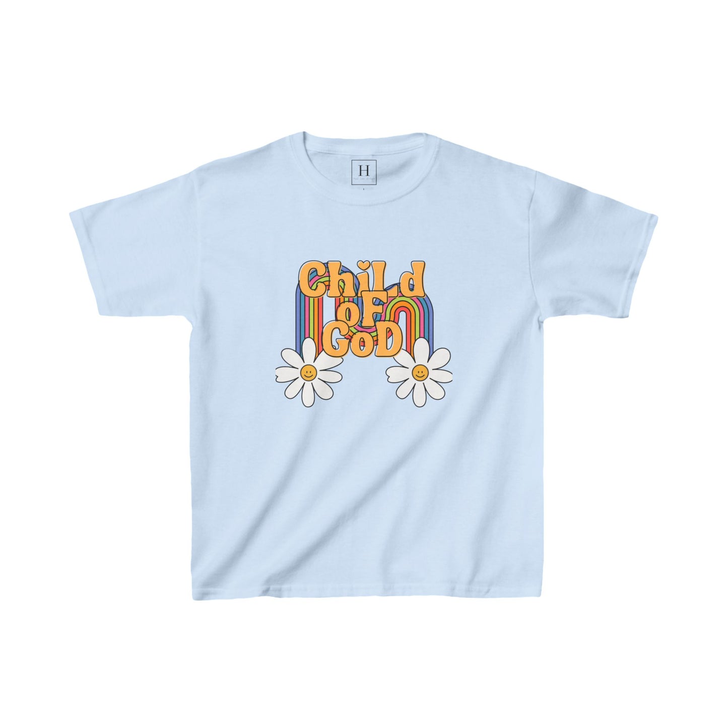 Youth Child of God Daisy Christian Heavy Cotton Tee