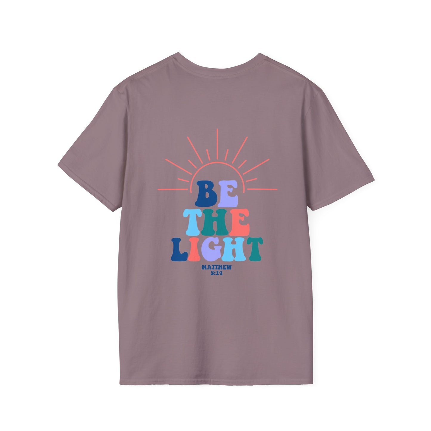 be the light christian bible blue (front and back)