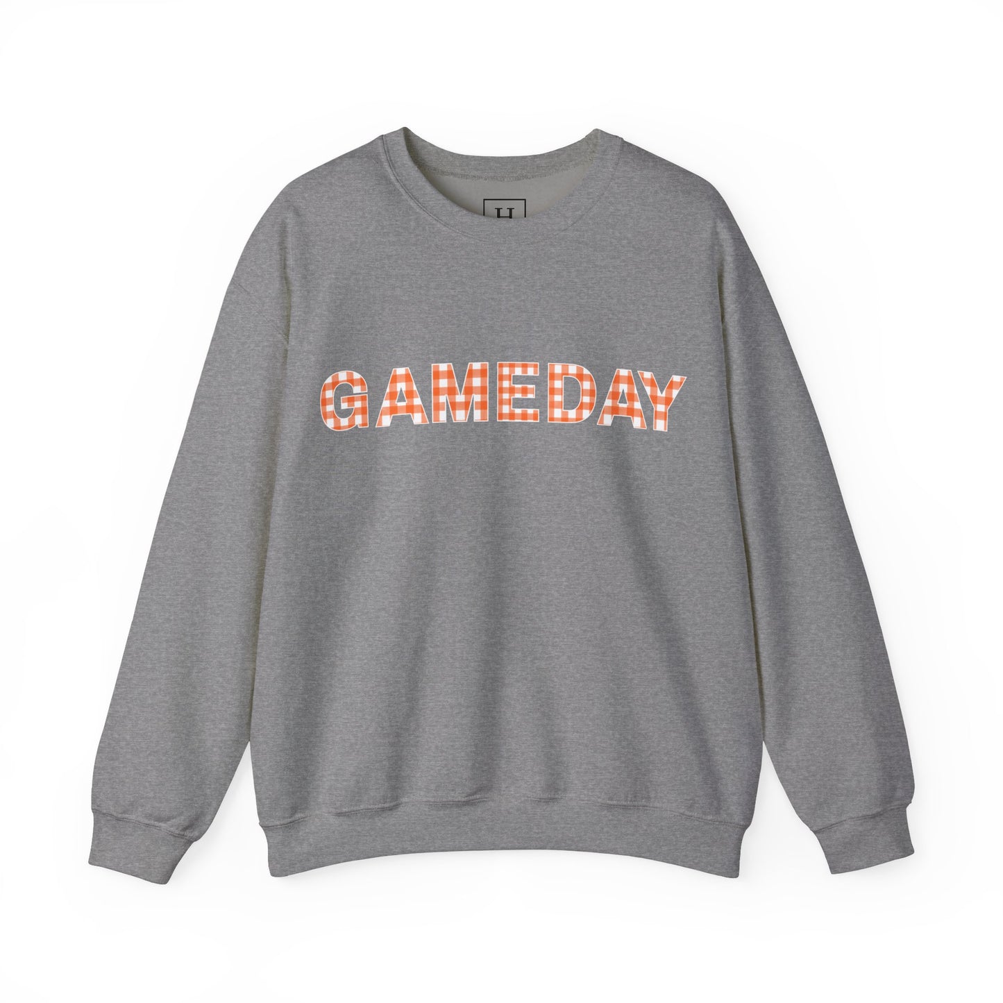 Game Day Orange Plaid Sweater