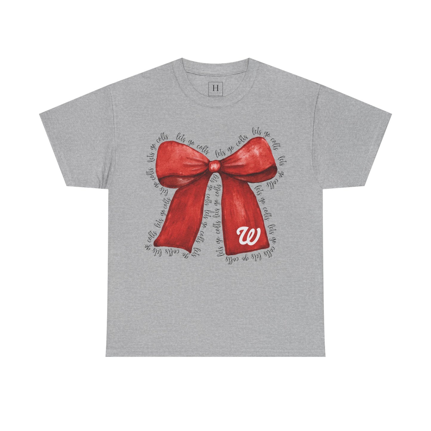 WJ Let's Go Colts Cheer Bow w/ WJ logo - Unisex Shirt