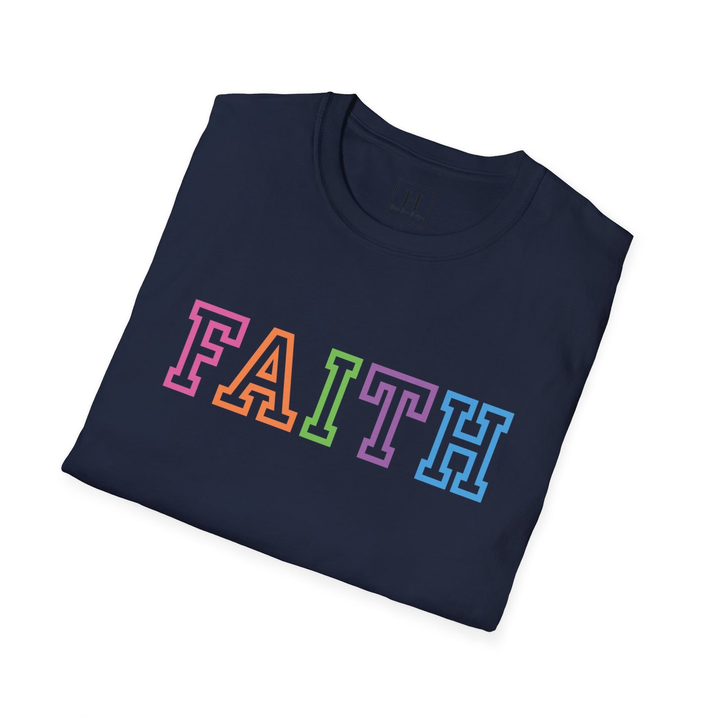 Bright Rainbow Color Faith Christian T-shirt