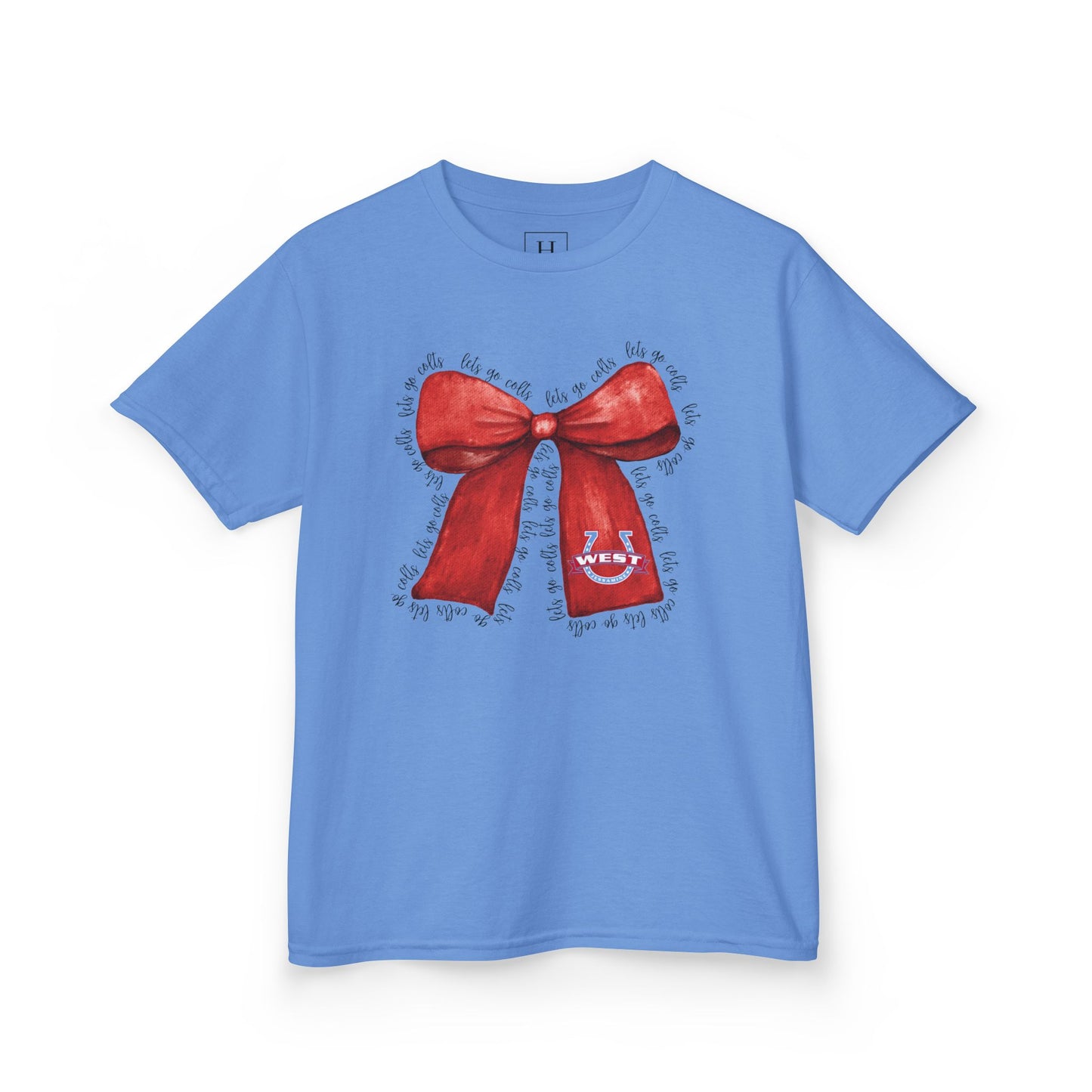 YOUTH --- Let's Go Colts Bow - West Horseshoe Logo Unisex T-Shirt