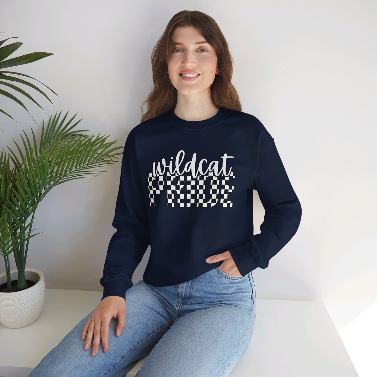 Wildcat Pride Retro Checker Sweater