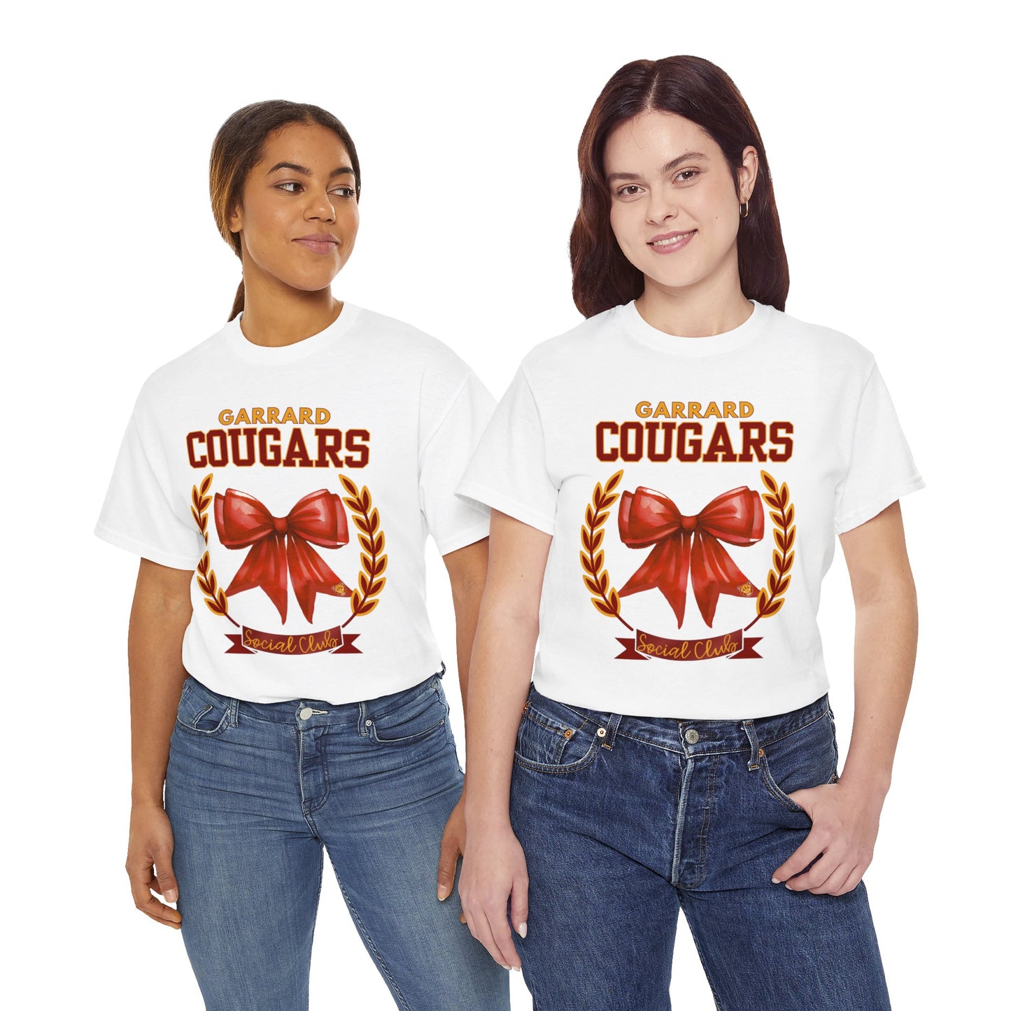 GMS Garrard Middle School Cougars Social Club T-Shirt (Front Only)