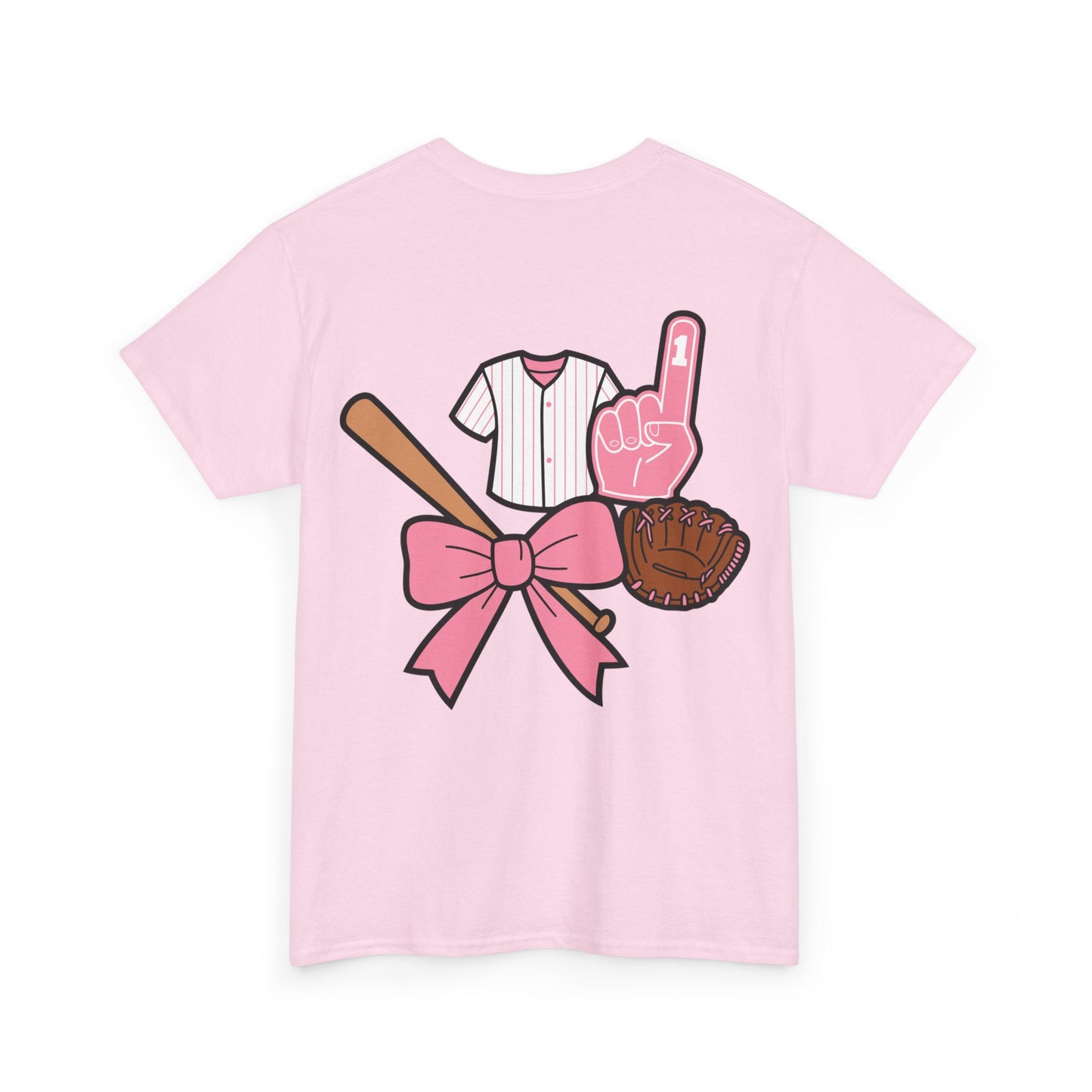 Softball/Baseball Sport Tee (Front & Back) - Unisex Heavy Cotton