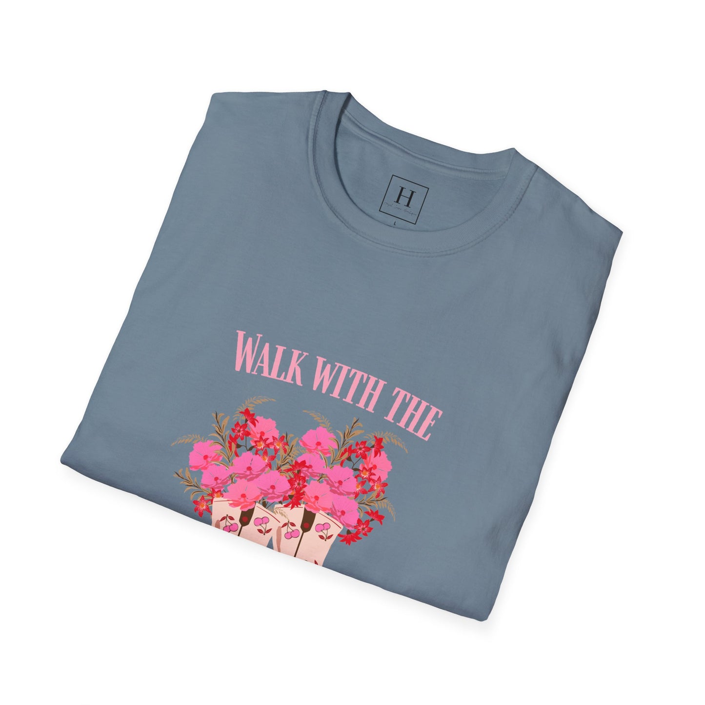 Walk with the Spirit of Fruit Christian with Cowgirl boots and Bow Jersey Short Sleeve Tee
