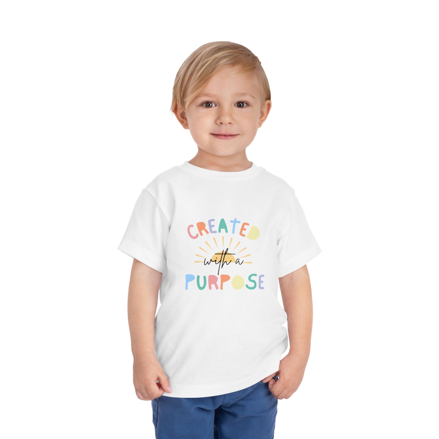 Toddler Created With A Purpose Christian Heavy Cotton Tee