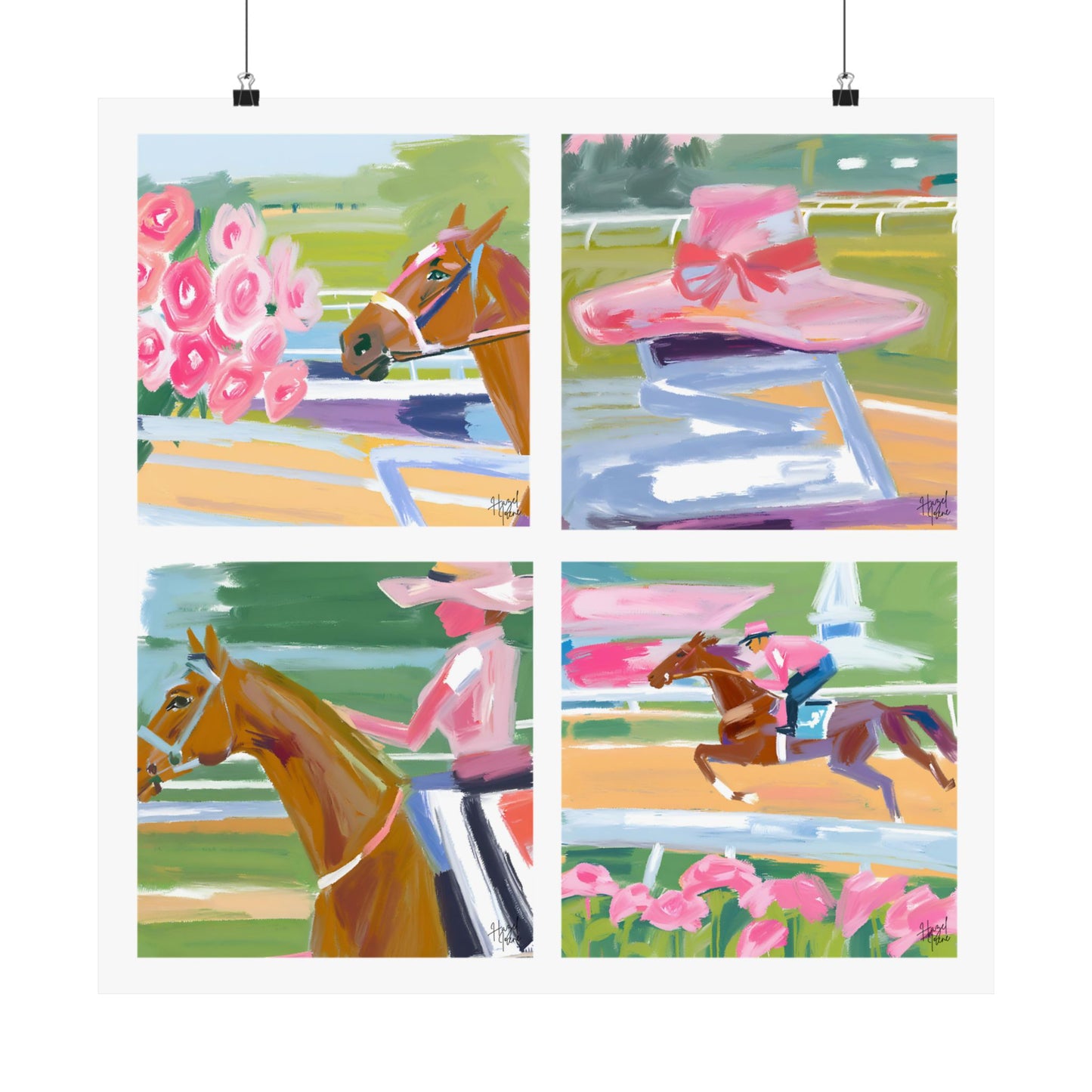 Kentucky Derby Oil on Matte Poster