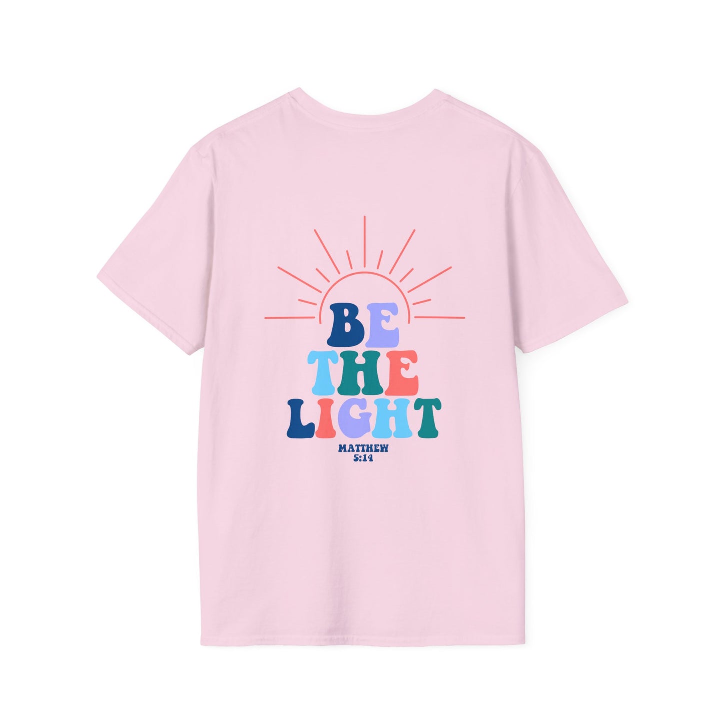 be the light christian bible blue (front and back)