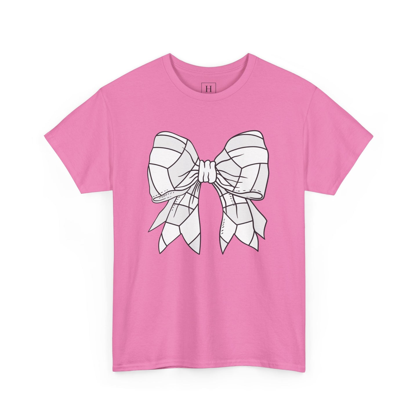 Volleyball Sport Bow Tee - Unisex Heavy Cotton