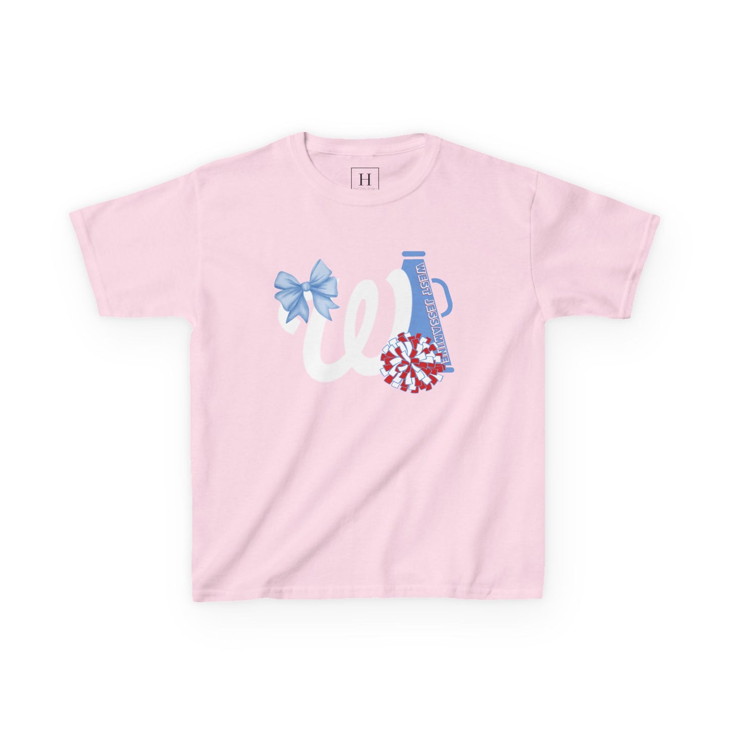 YOUTH -- West Jessamine Cheer Bow, Megaphone & Poms - Unisex Shirt