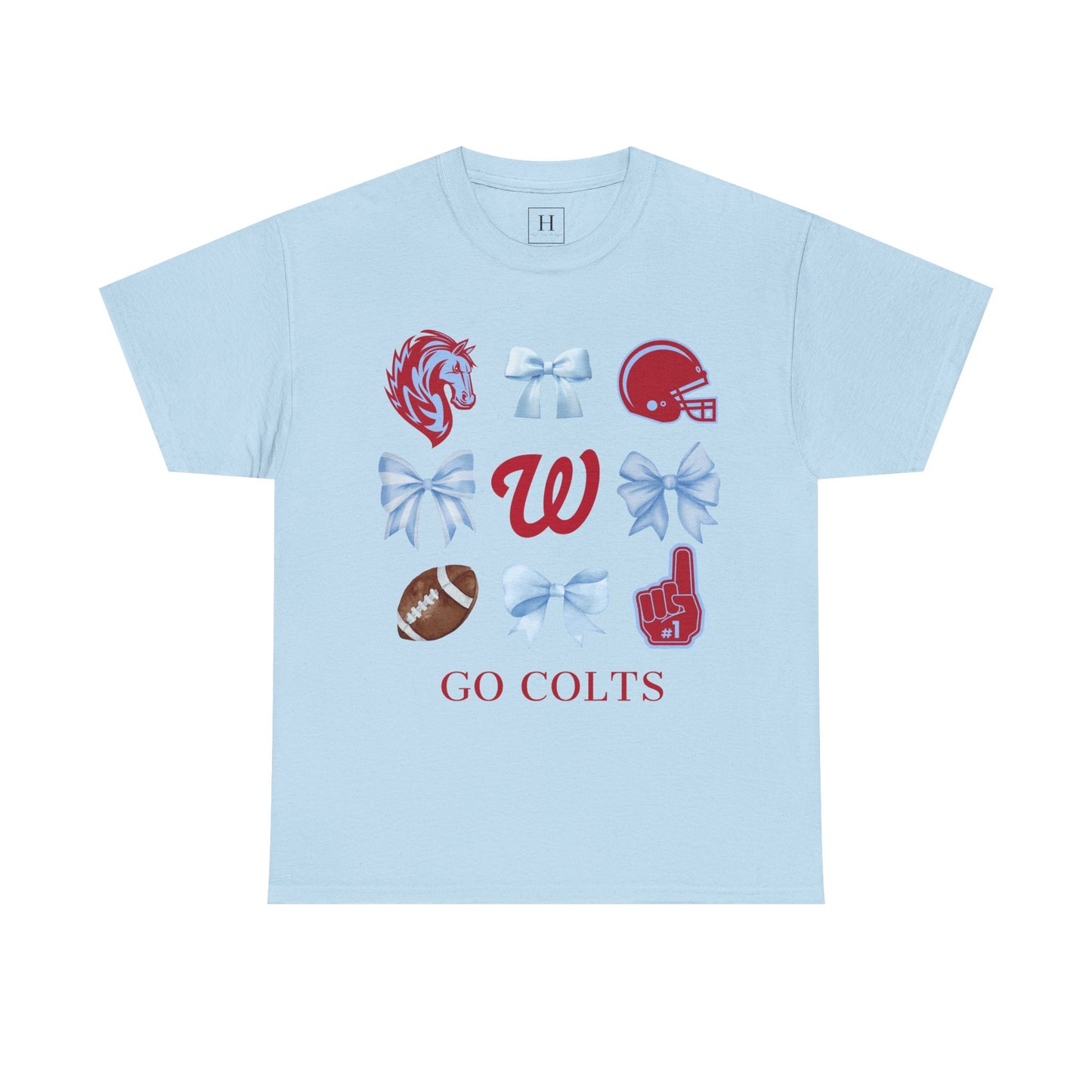 West Jessamine Colts Coquette Football Bows - Unisex Tee
