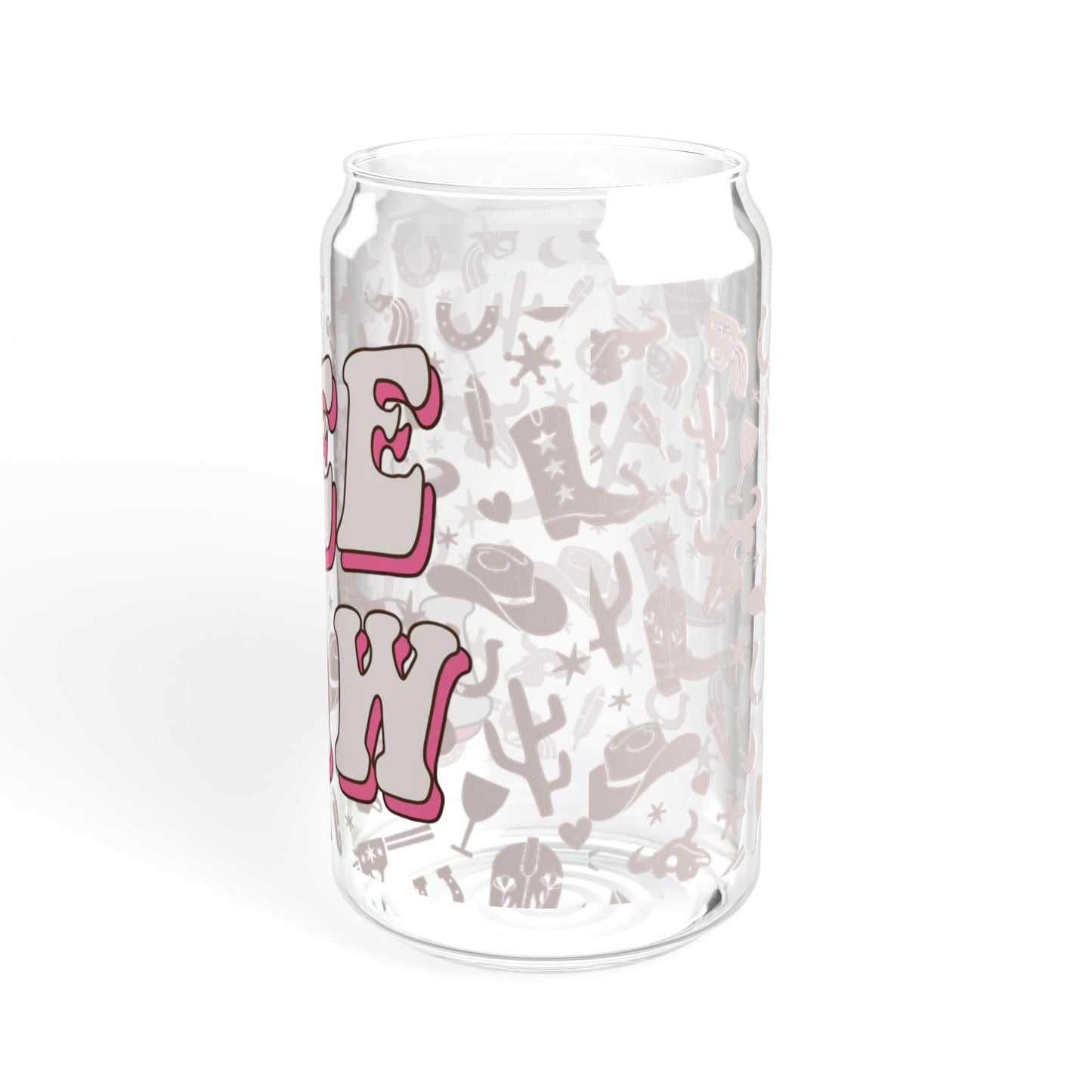 Yeehaw country western Sipper Glass, 16oz