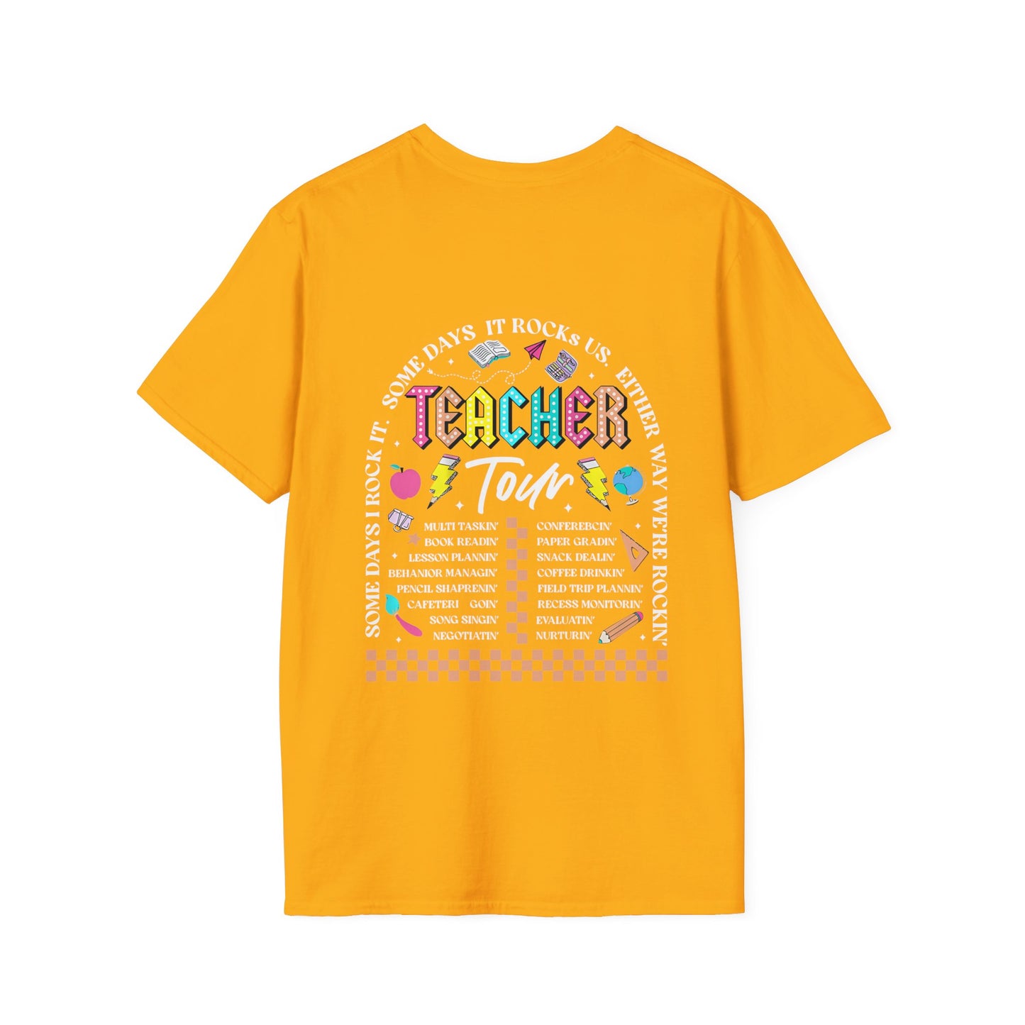 ABCD TOUR Teacher T-Shirt (Front & Back)