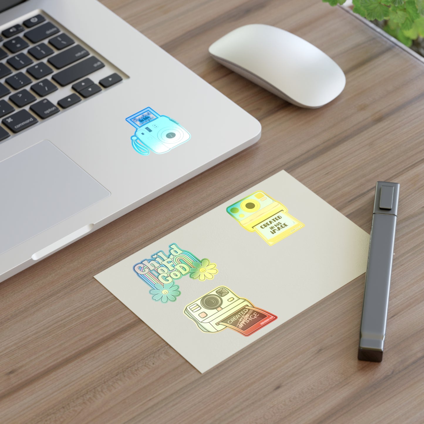 Created In His Image Polaroid Camera Christian Sticker Sheets
