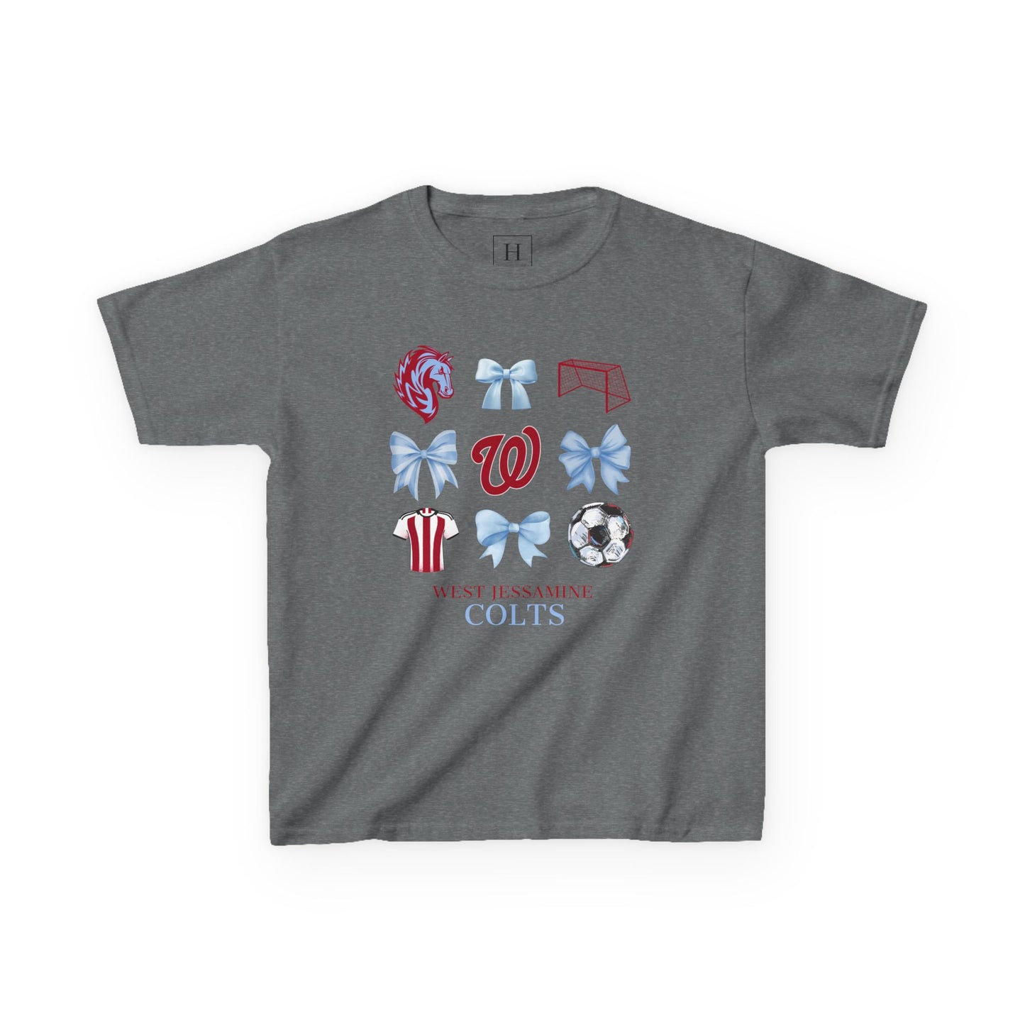YOUTH --Soccer Coquette Bows Unisex Tee - West Jessamine