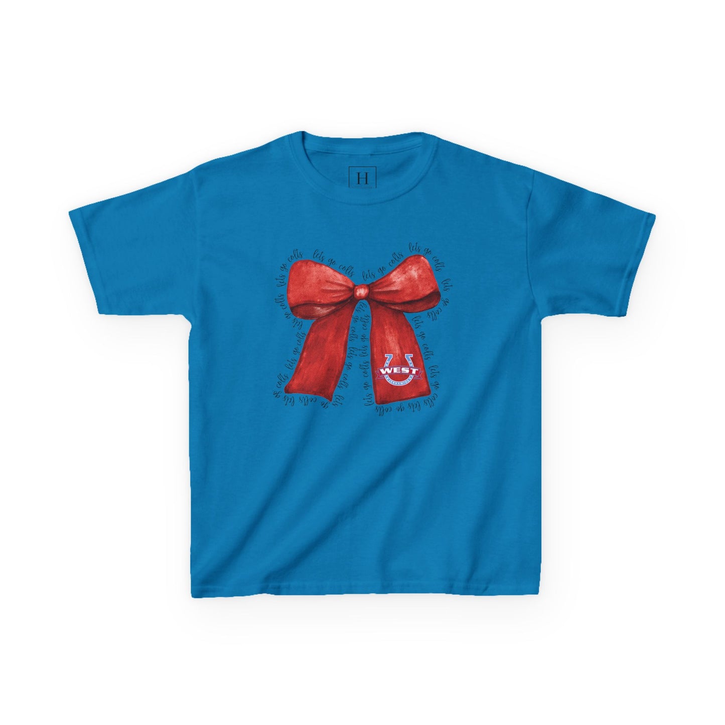 YOUTH --- Let's Go Colts Bow - West Horseshoe Logo Unisex T-Shirt