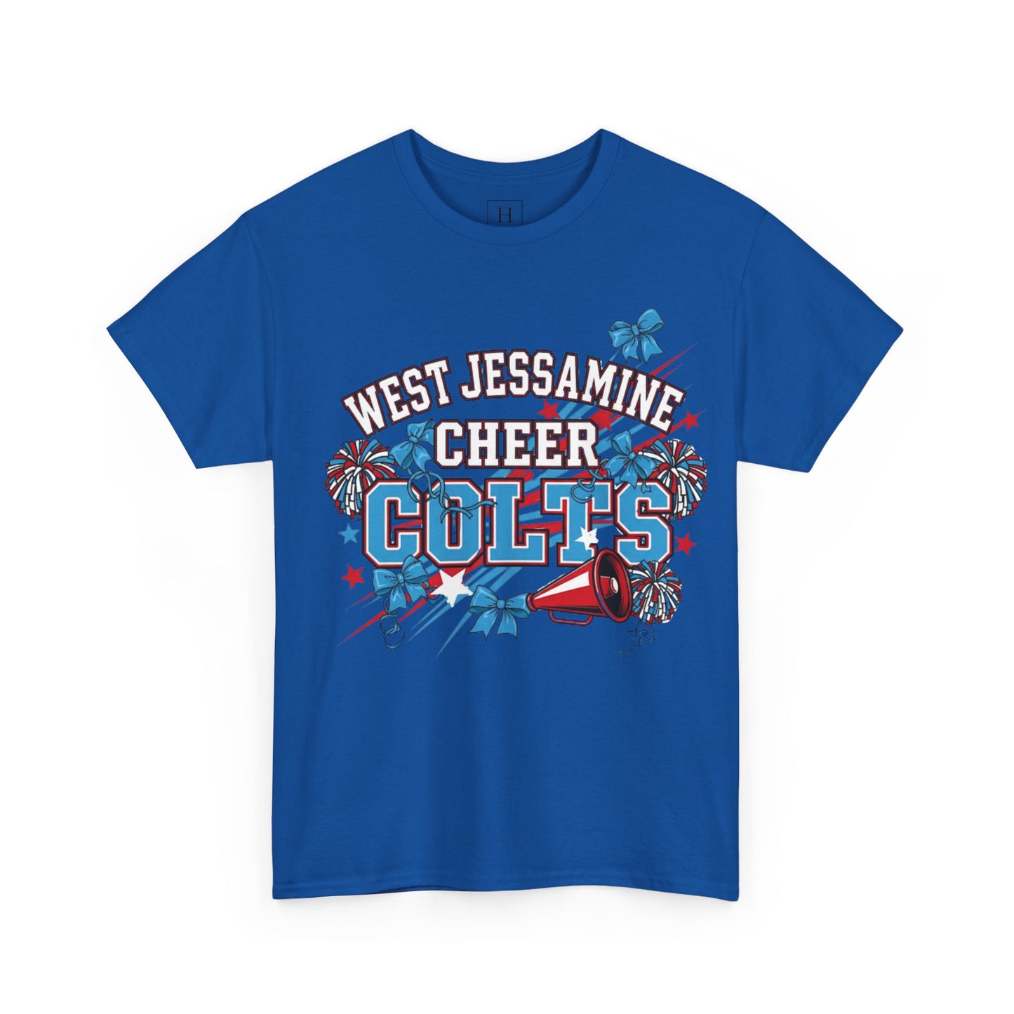 West Jessamine Cheer COLTS - Poms, Bows, Stars - Unisex Shirt
