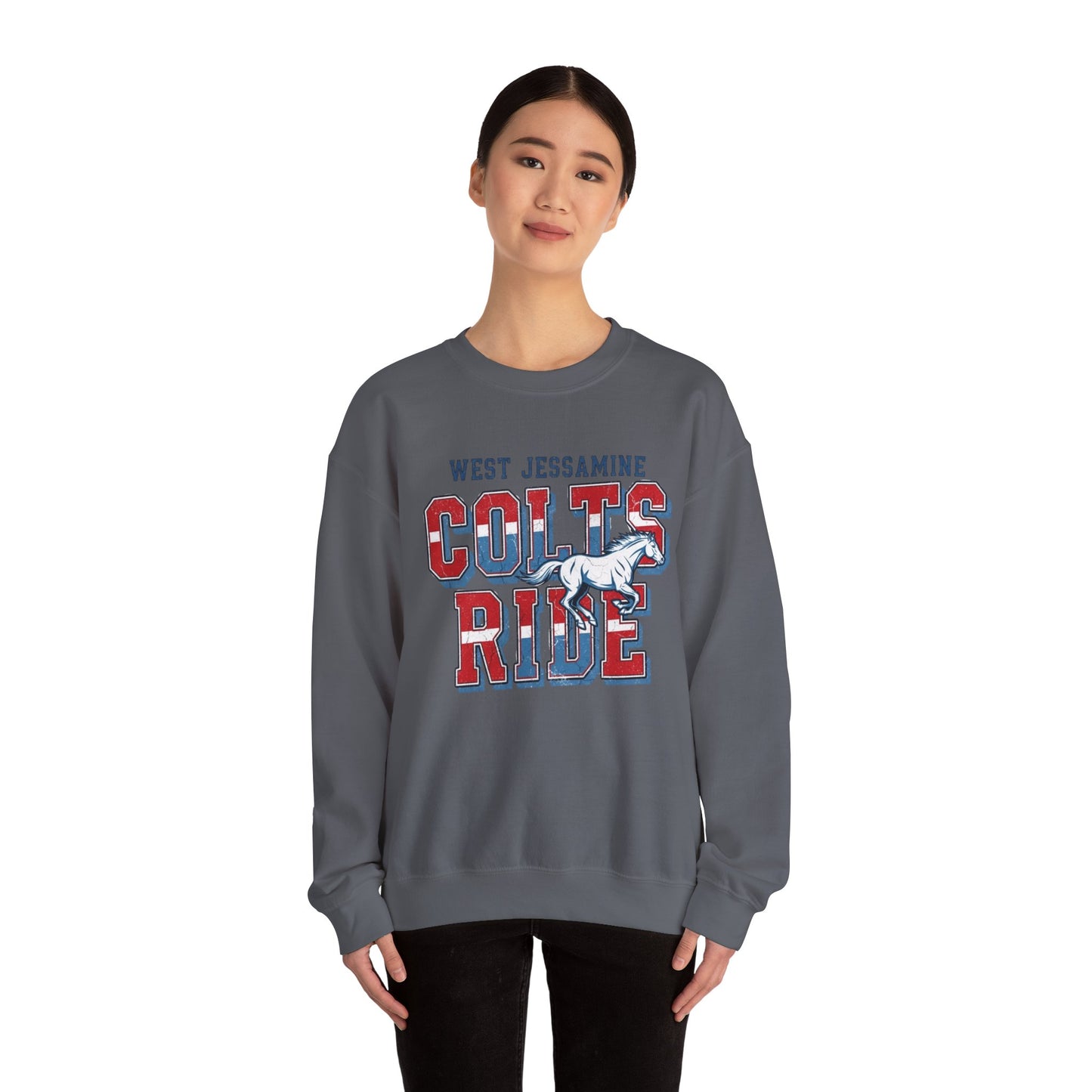 Crewneck Sweatshirt - West Jess RIDE COLTS Sweater