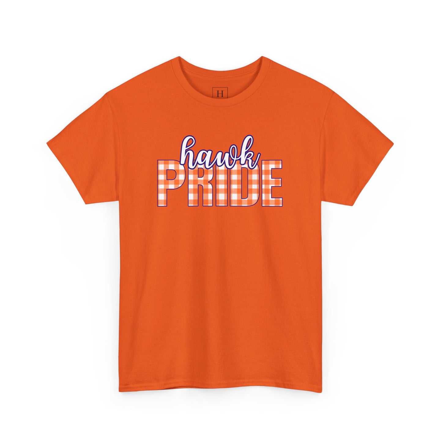 Hawk Orange Plaid Pride T-Shirt