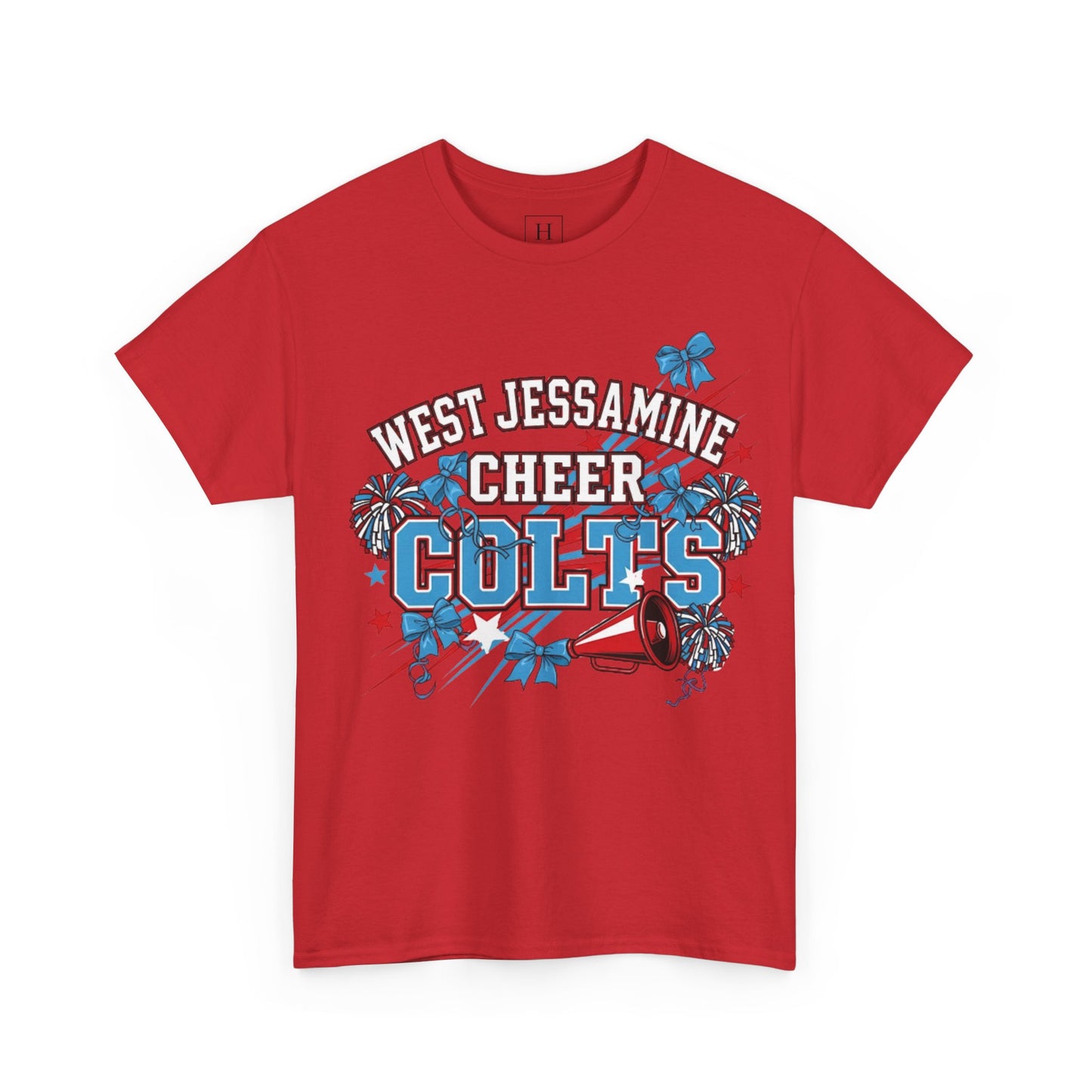 West Jessamine Cheer COLTS - Poms, Bows, Stars - Unisex Shirt