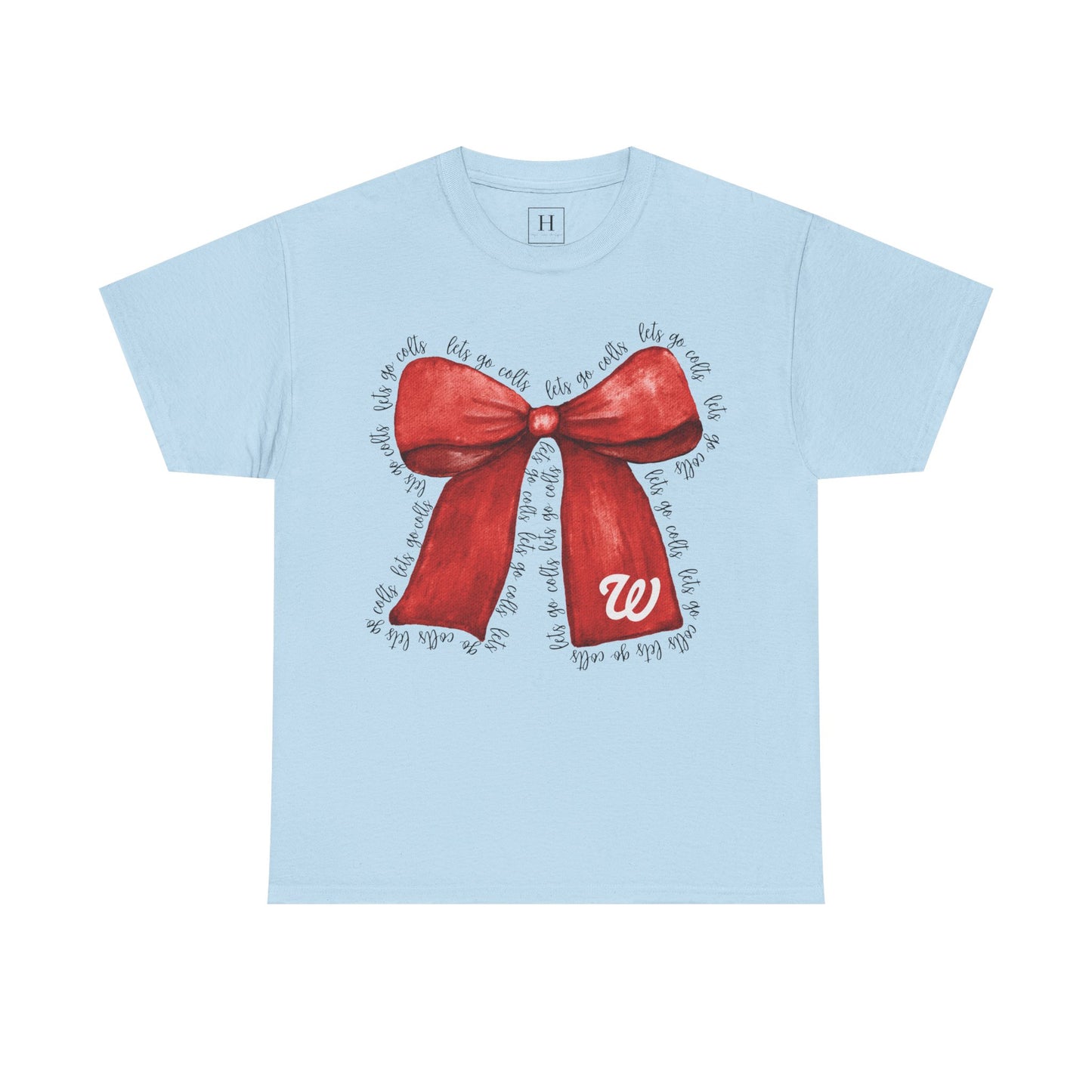 WJ Let's Go Colts Cheer Bow w/ WJ logo - Unisex Shirt