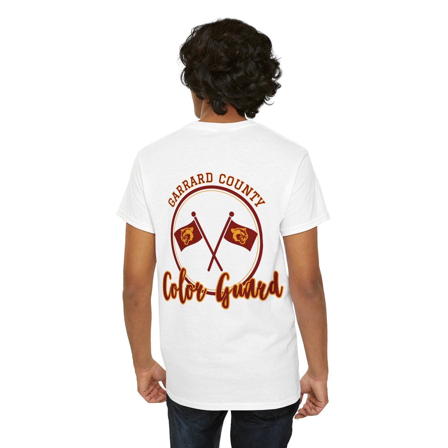 GMS Garrard Middle School Cougars Color Guard T-Shirt (Front & Back)