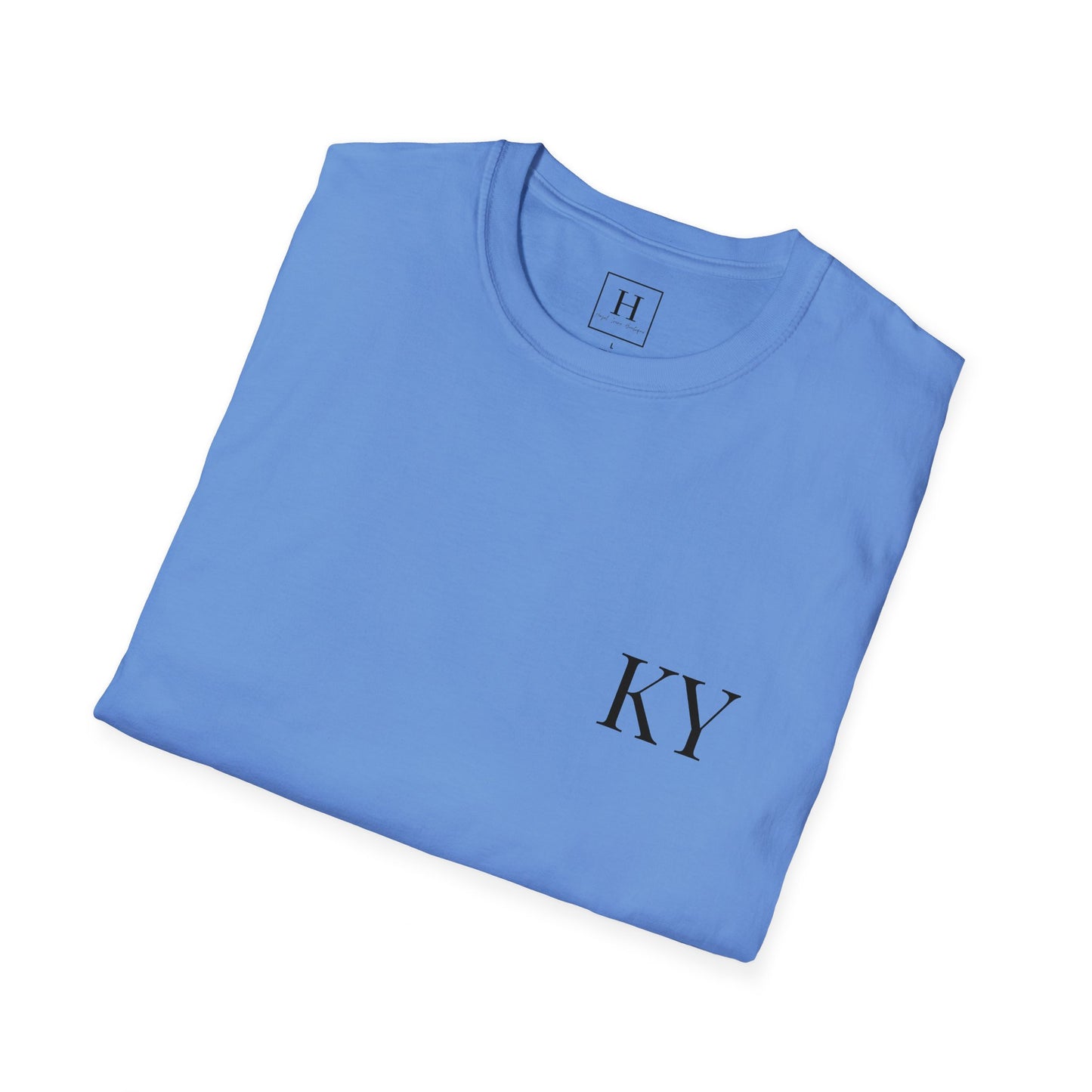 Kentucky KY UK Blue Jersey Short Sleeve Tee (front and back)