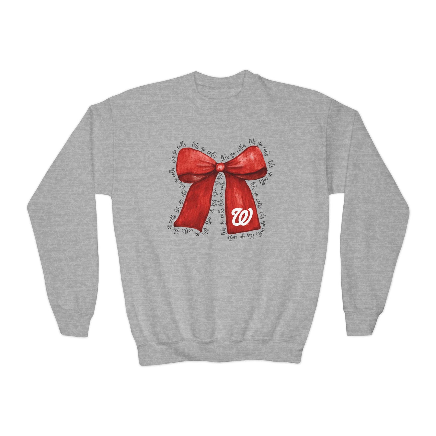 YOUTH - Let's Go Colts Bow - W Logo Unisex Sweatshirt
