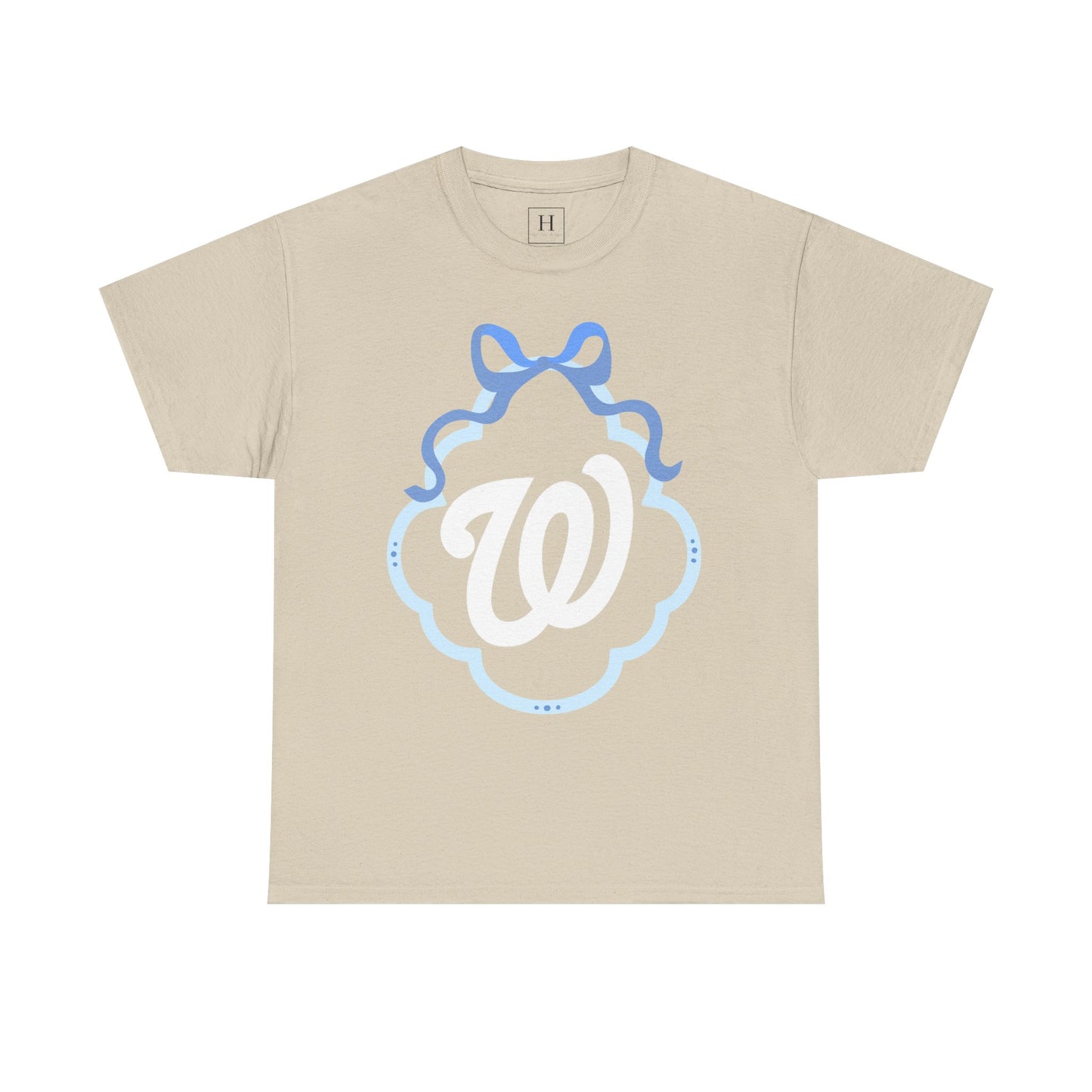 W COQUETTE BLUE BOW & BORDER