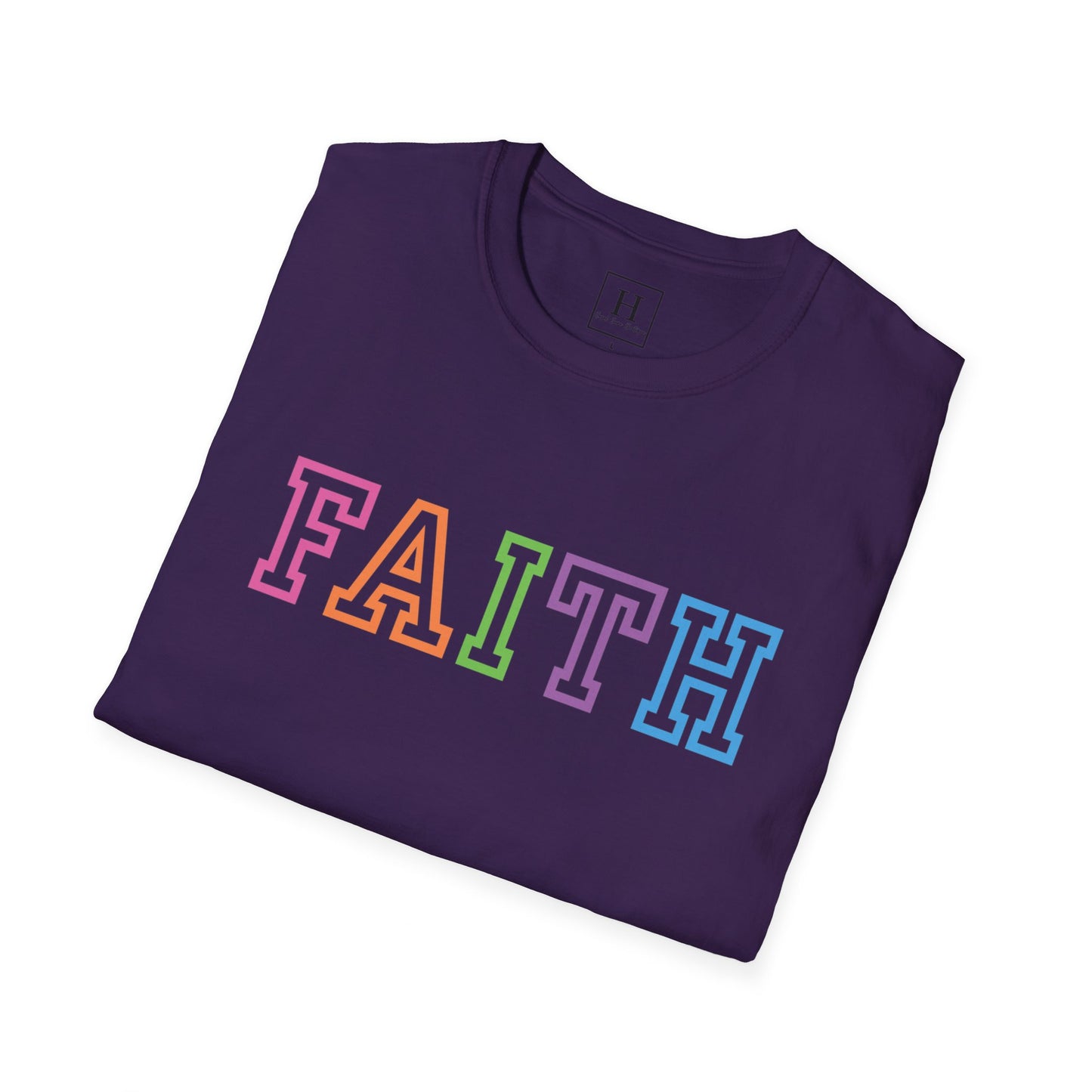 Bright Rainbow Color Faith Christian T-shirt