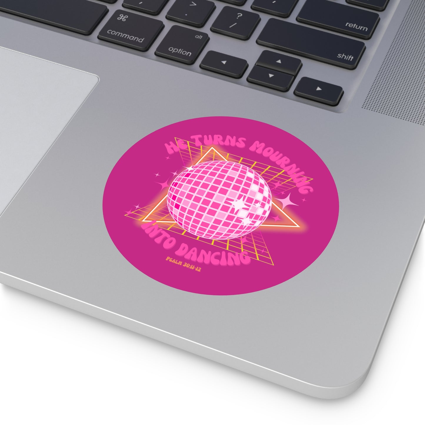 mourning into dancing christian Round Vinyl Stickers