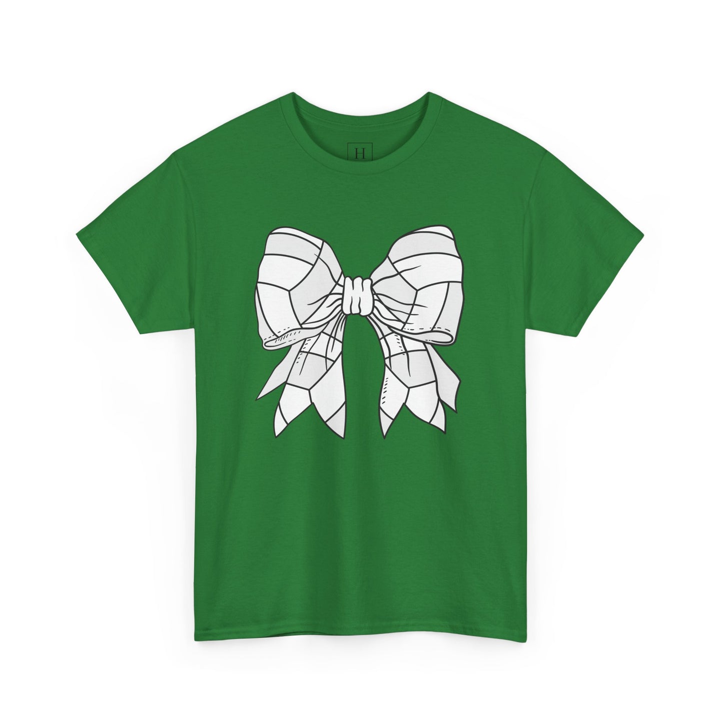 Volleyball Sport Bow Tee - Unisex Heavy Cotton