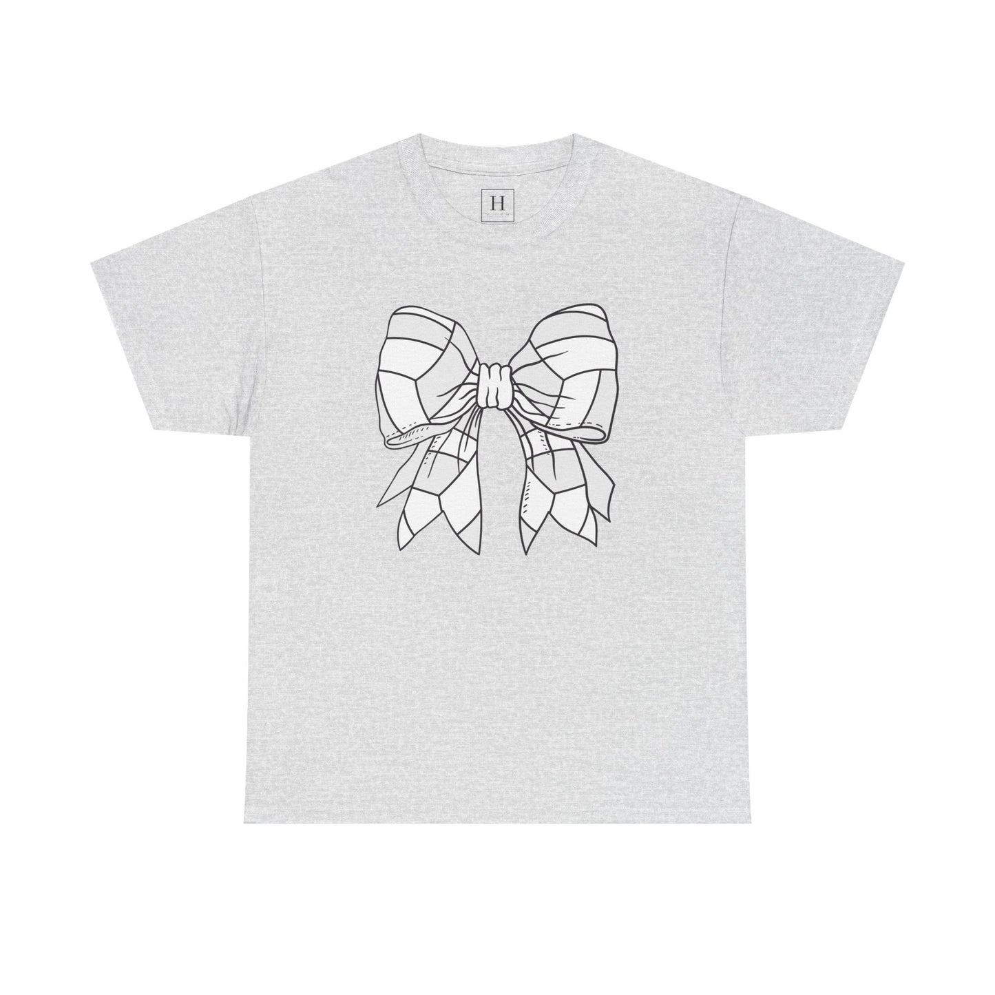 Volleyball Sport Bow Tee - Unisex Heavy Cotton