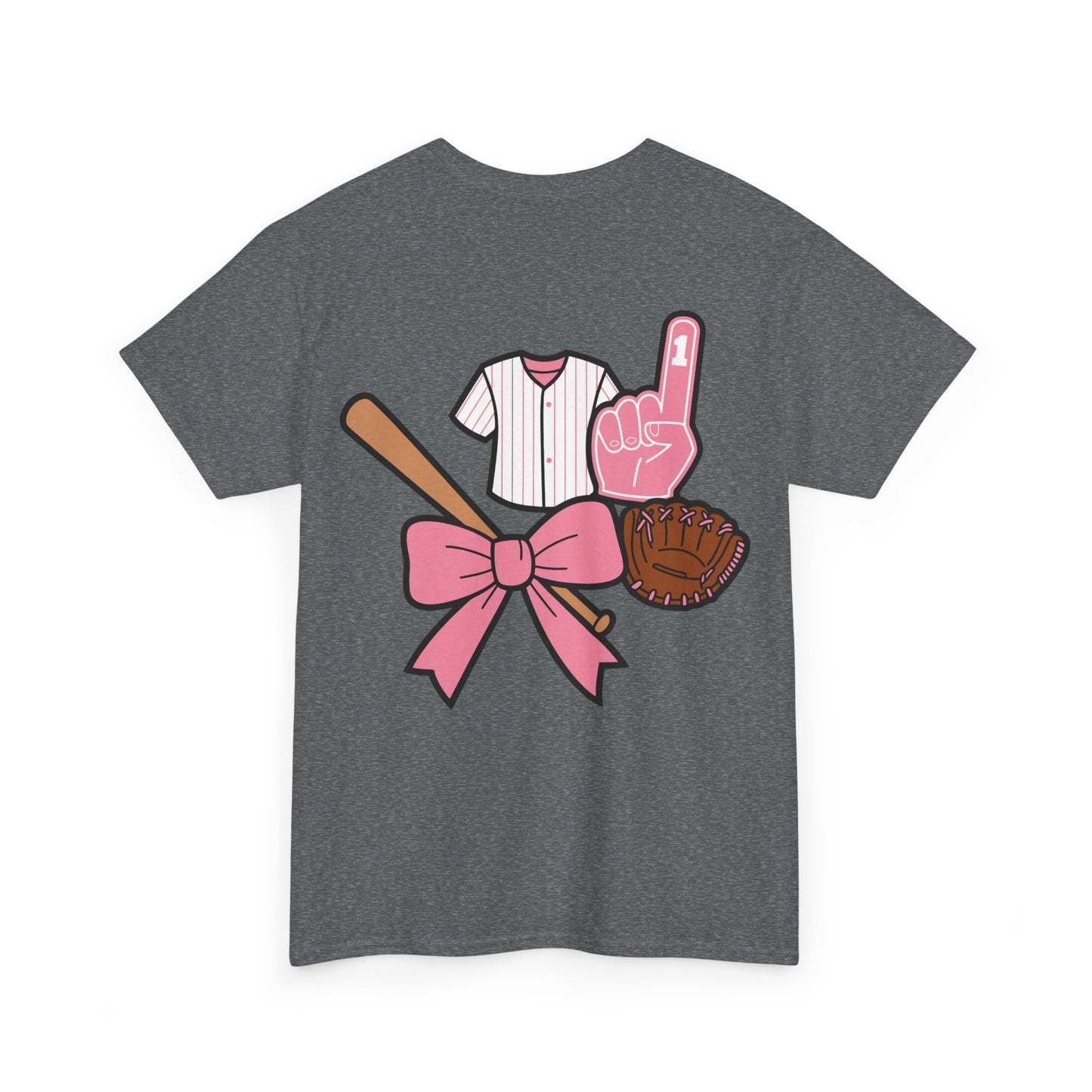 Softball/Baseball Sport Tee (Front & Back) - Unisex Heavy Cotton