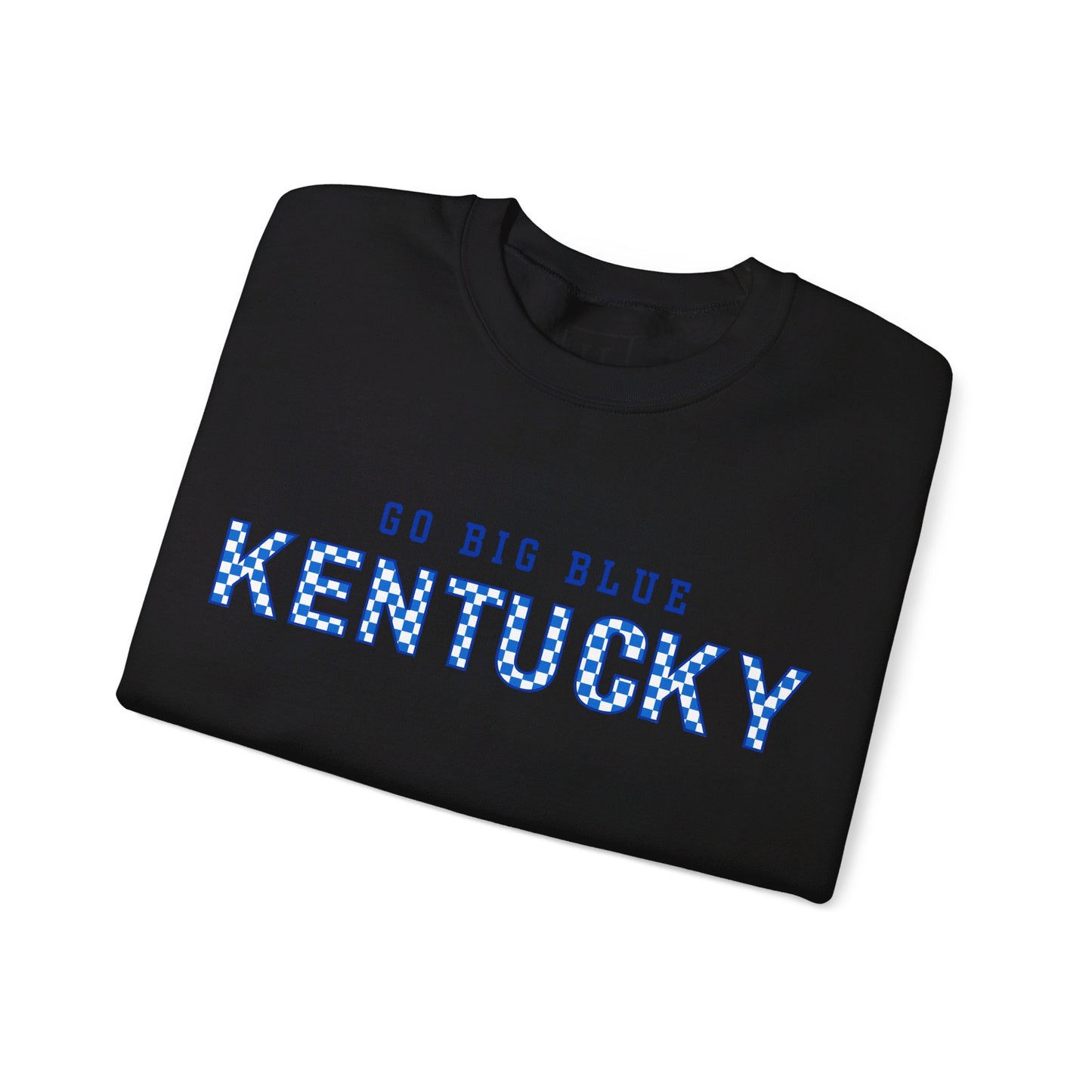 Go Big Blue Kentucky Wildcat Pride Retro Checker Sweater