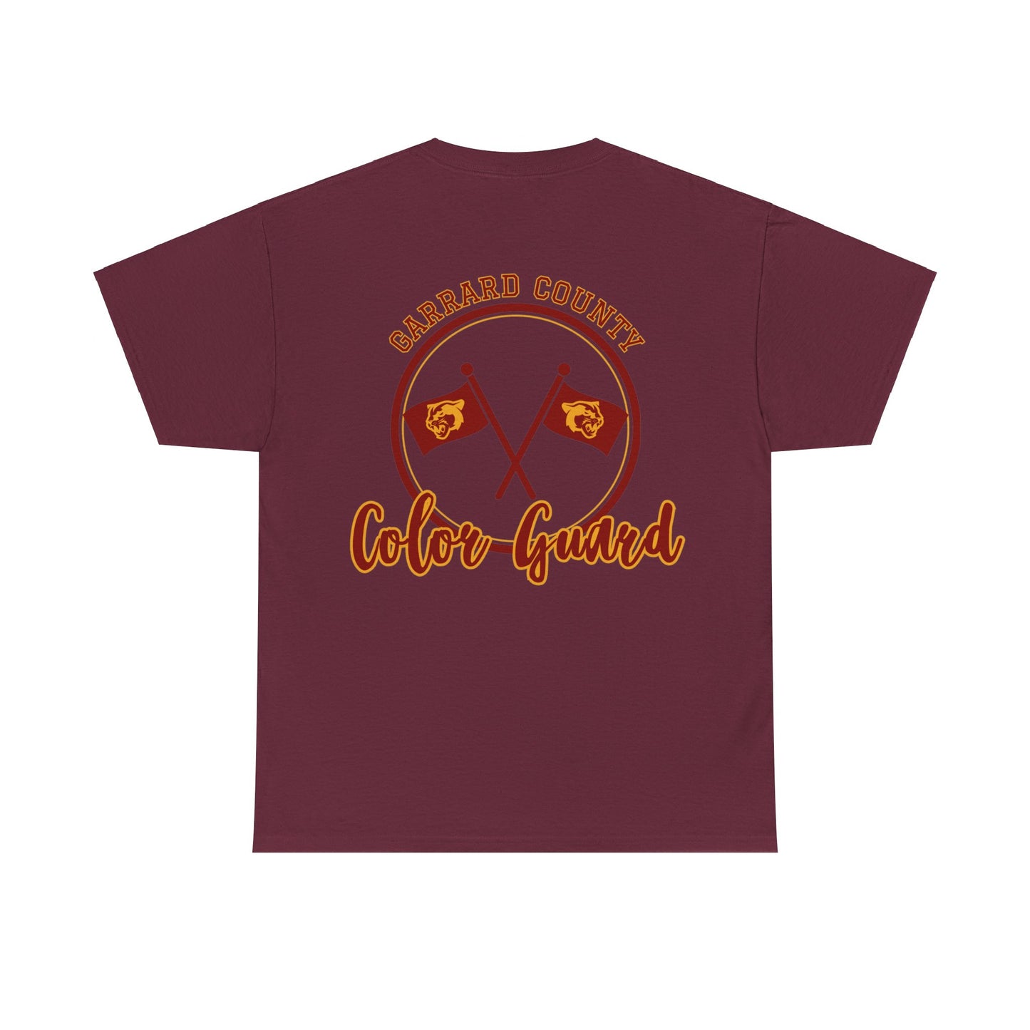 GMS Garrard Middle School Cougars Color Guard T-Shirt (Front & Back)