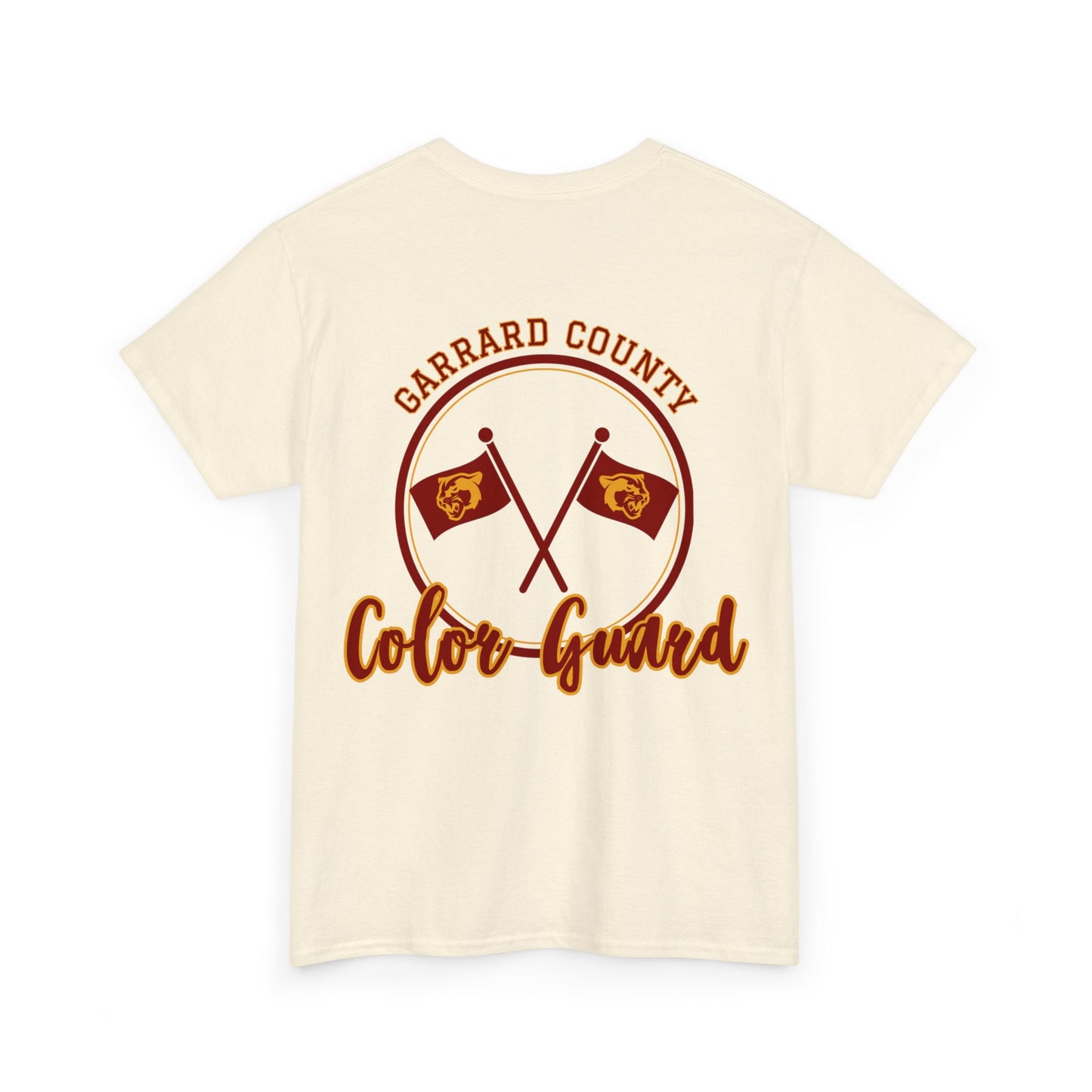 GMS Garrard Middle School Cougars Color Guard T-Shirt (Front & Back)