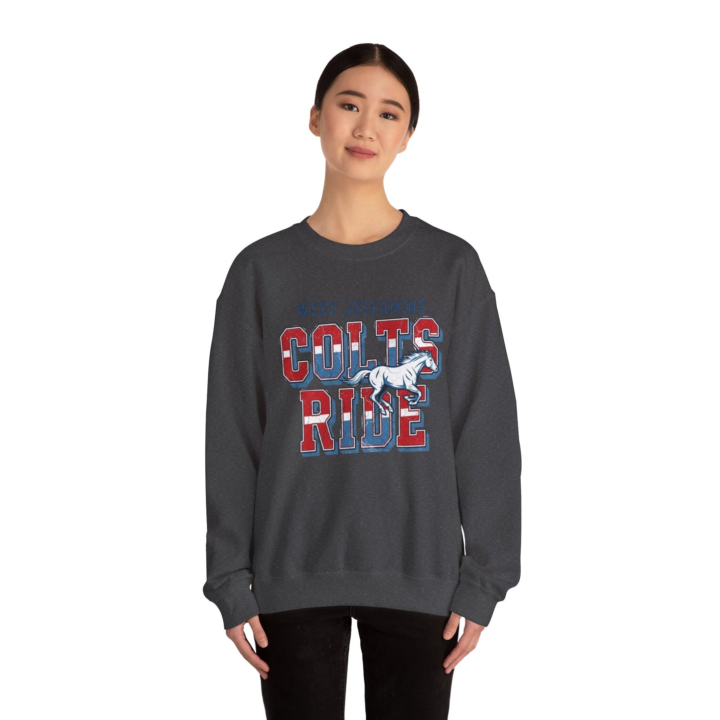 Crewneck Sweatshirt - West Jess RIDE COLTS Sweater