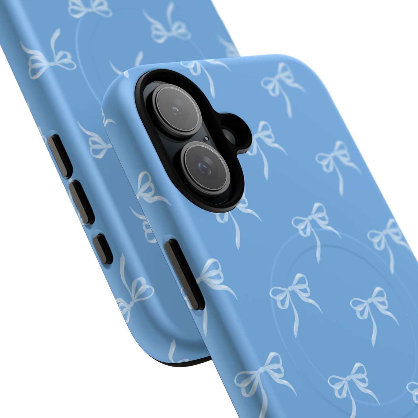 Blue Bow Coquette Design Tough Phone Case, Cute Phone Cover, Durable iPhone Case, Stylish Gift for Her